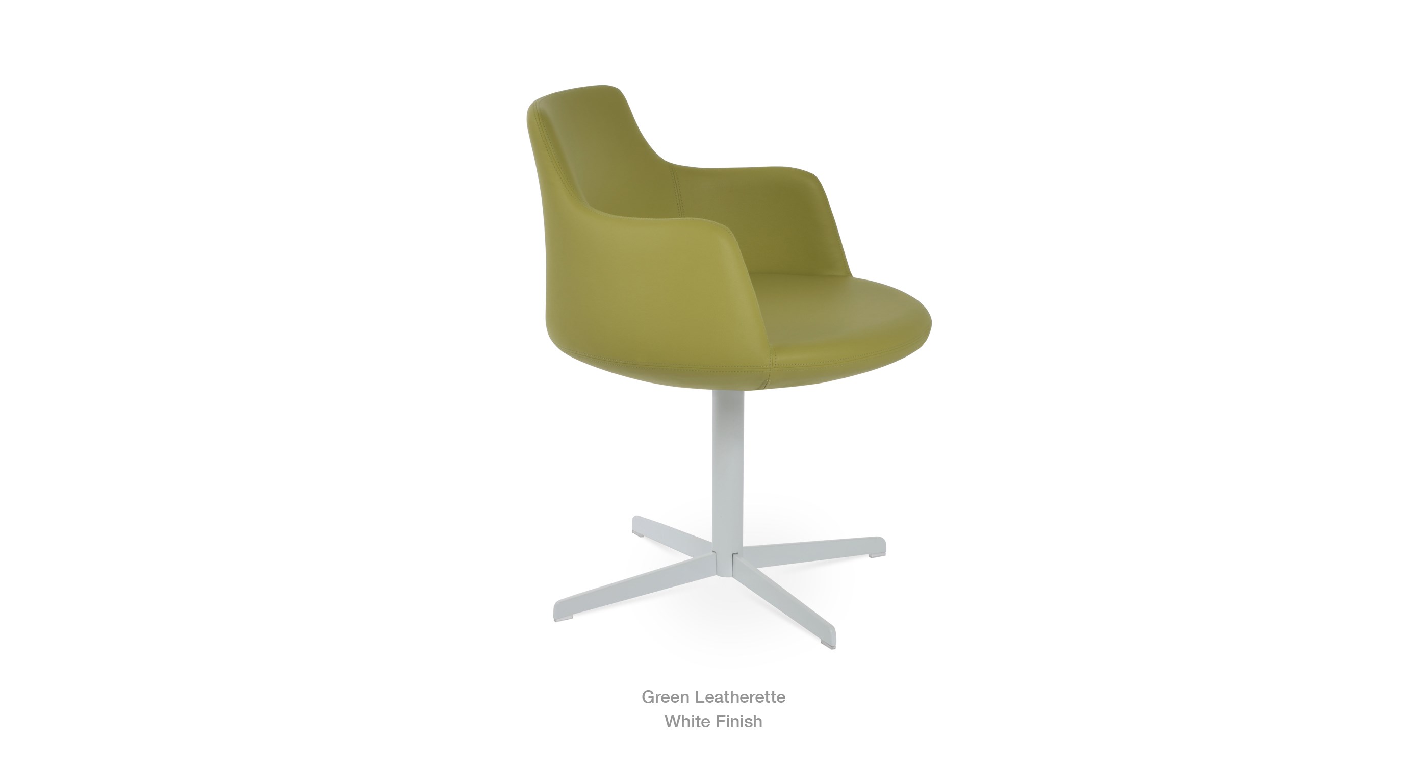 green leatherette