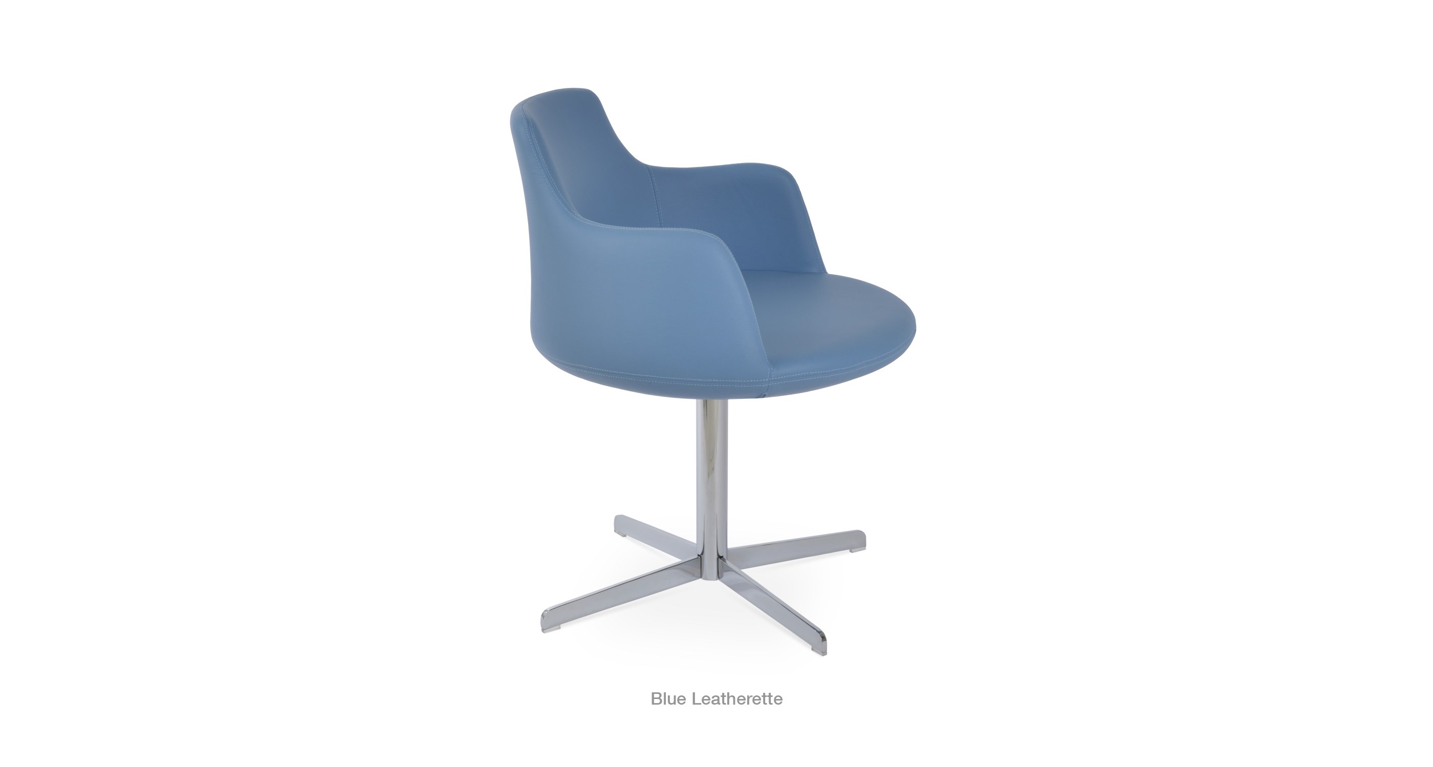 blue leatherette