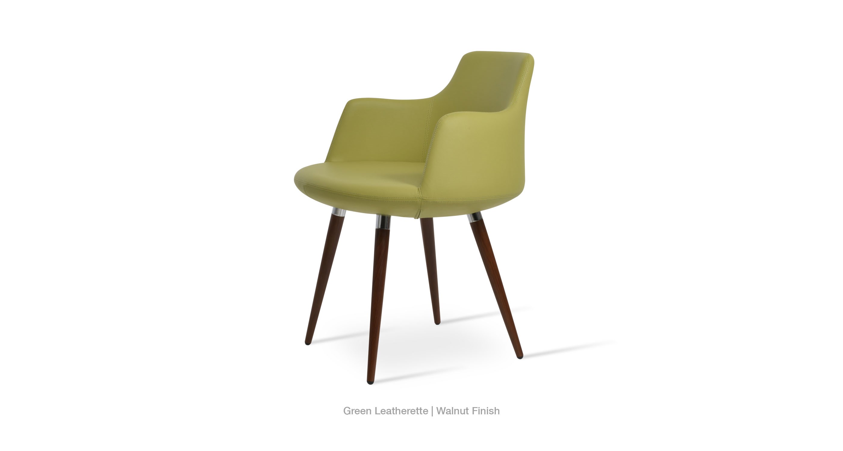 green leatherette