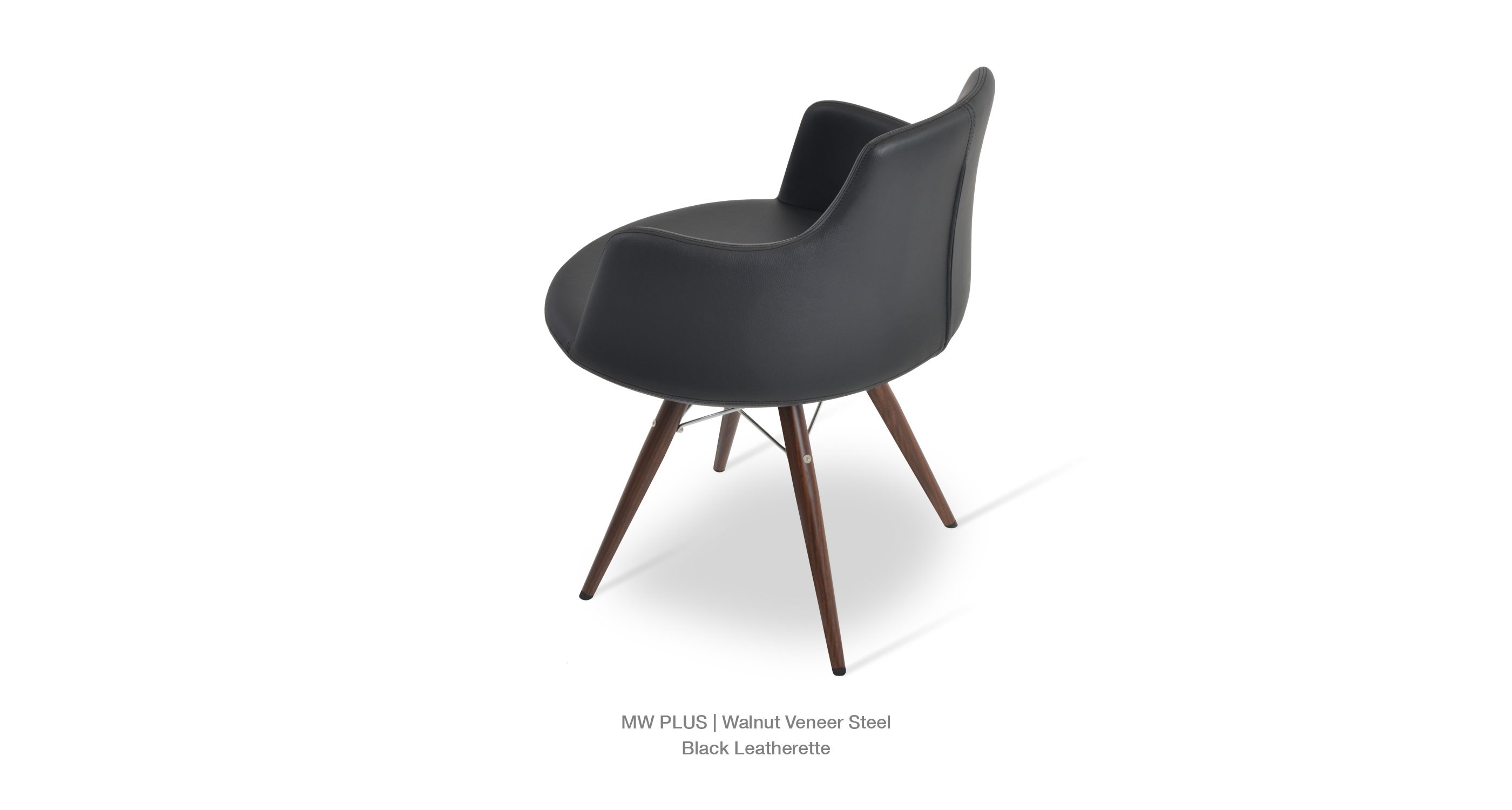 Dervish Black Leatherette - walnut