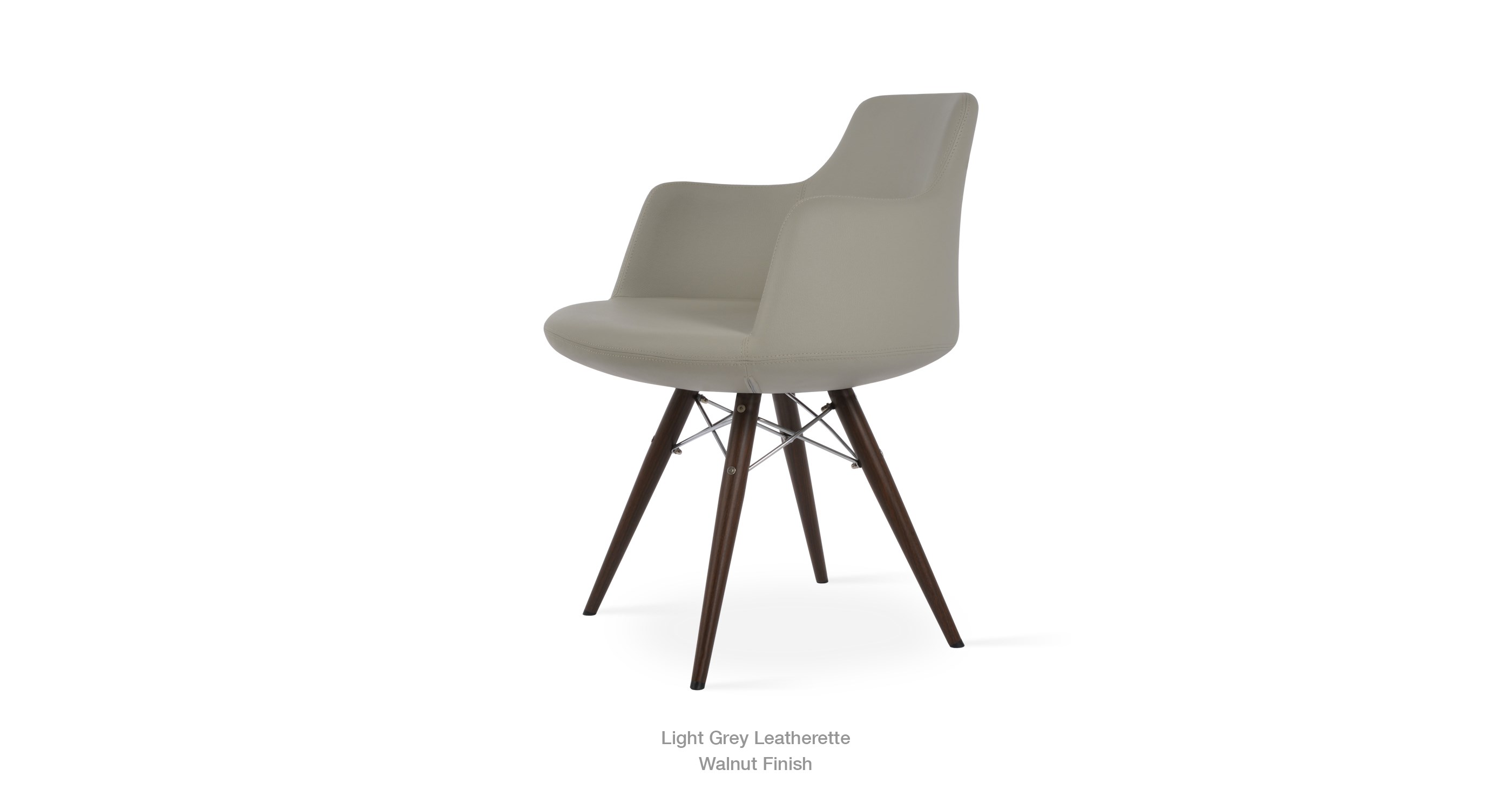 light grey leatherette