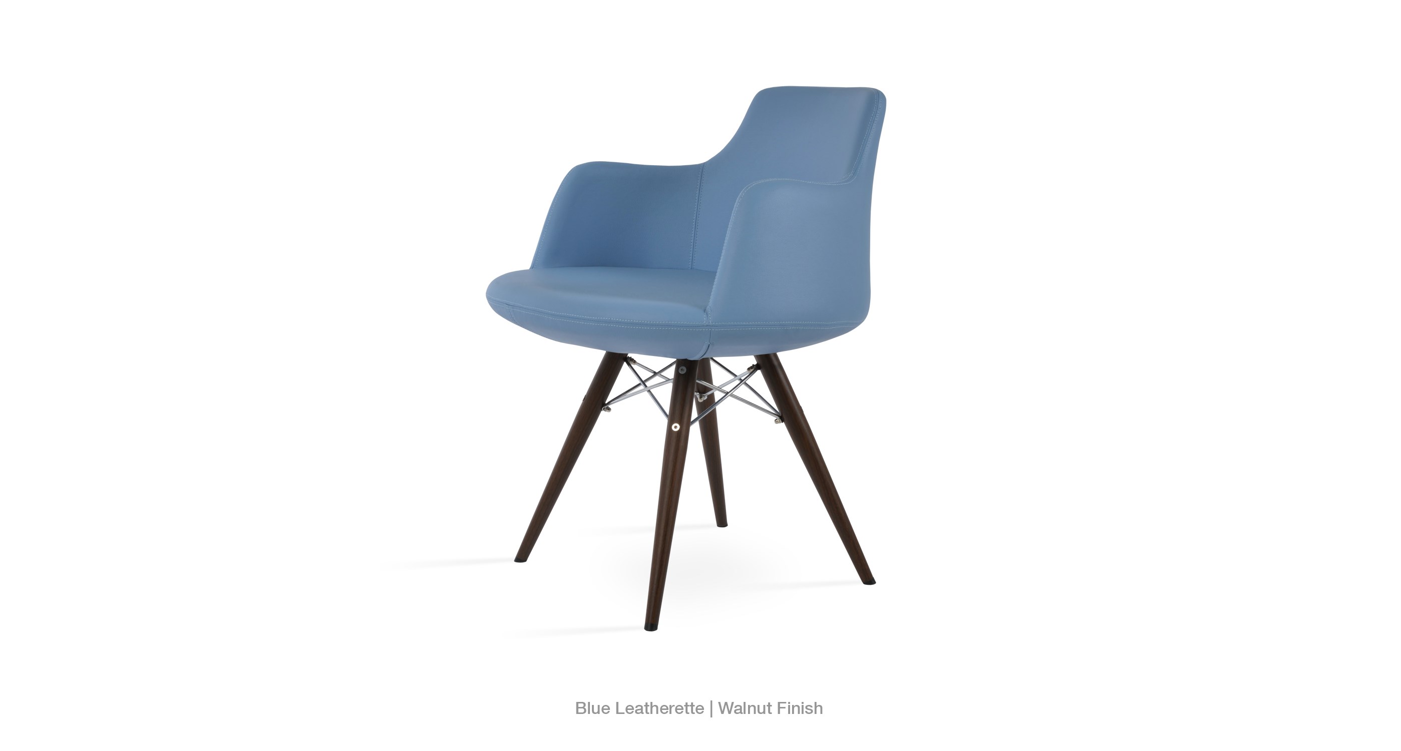 blue leatherette