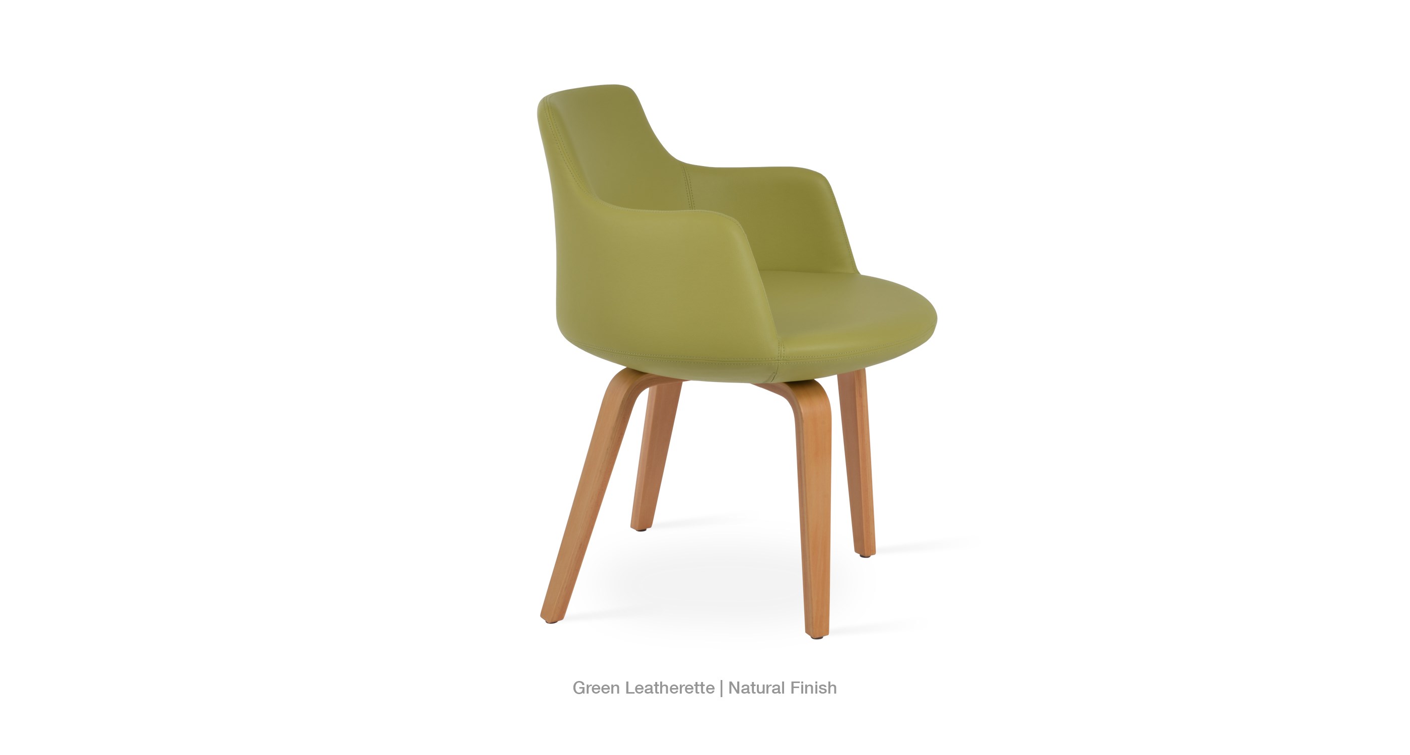 green leatherette