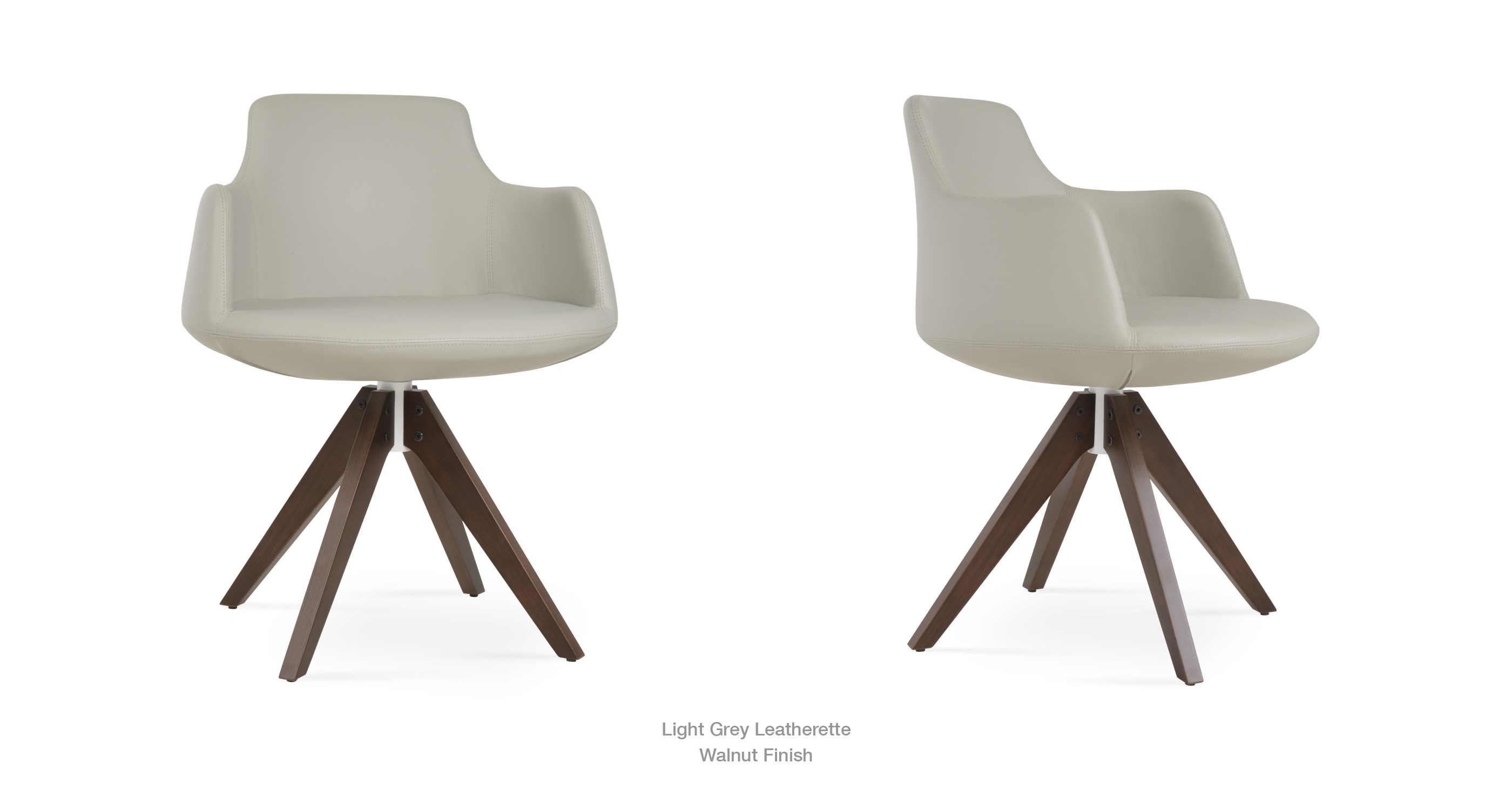 Dervish Pyramid Light Grey Leatherette