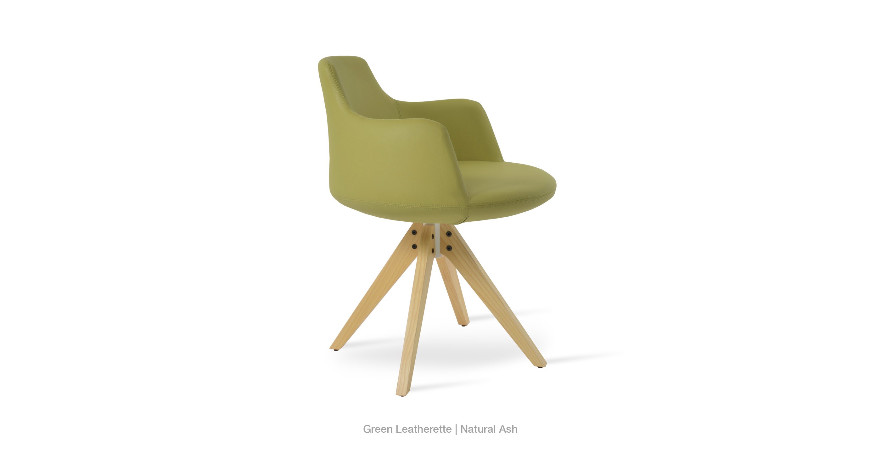 green leatherette