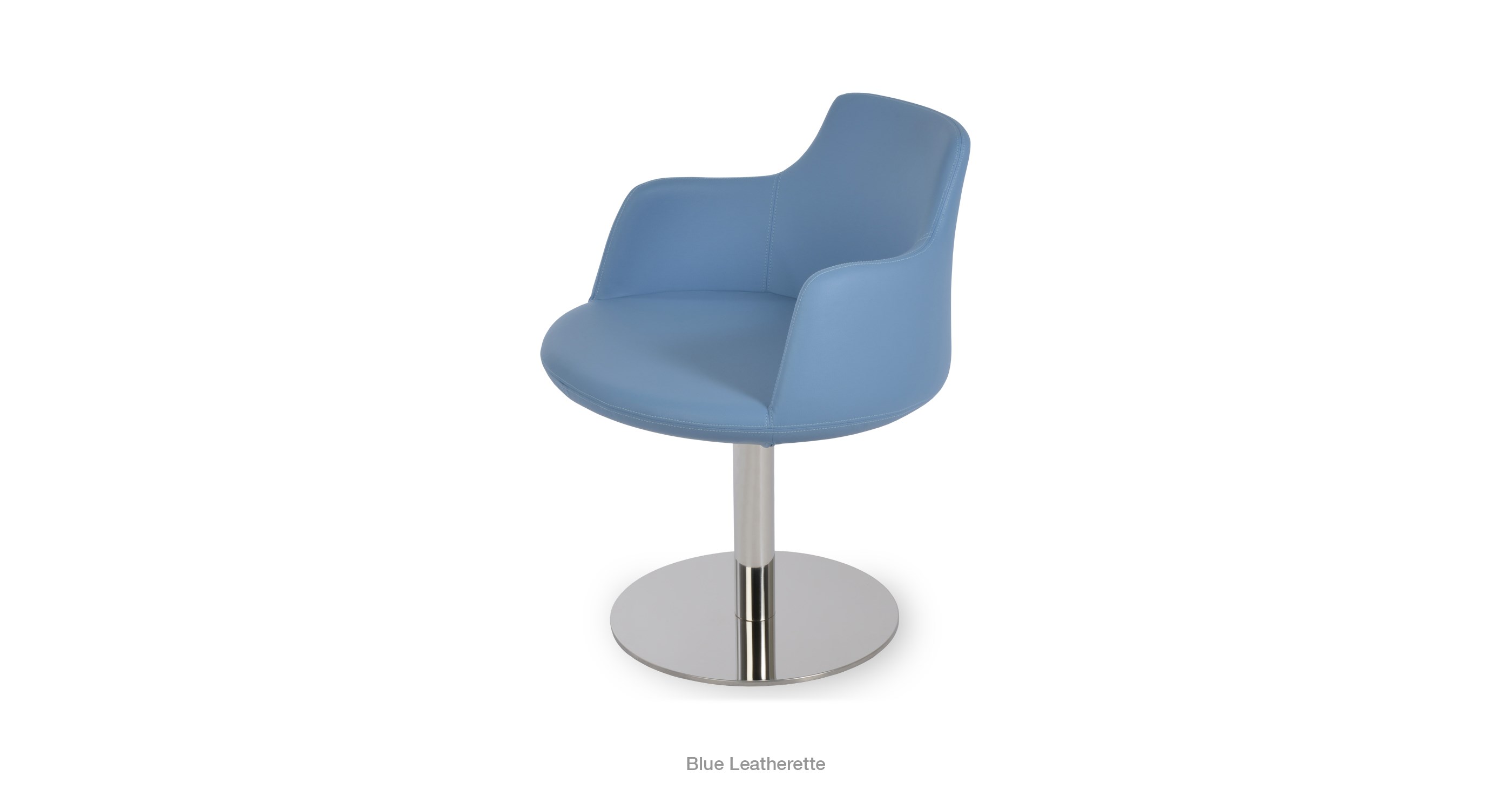 blue leatherette