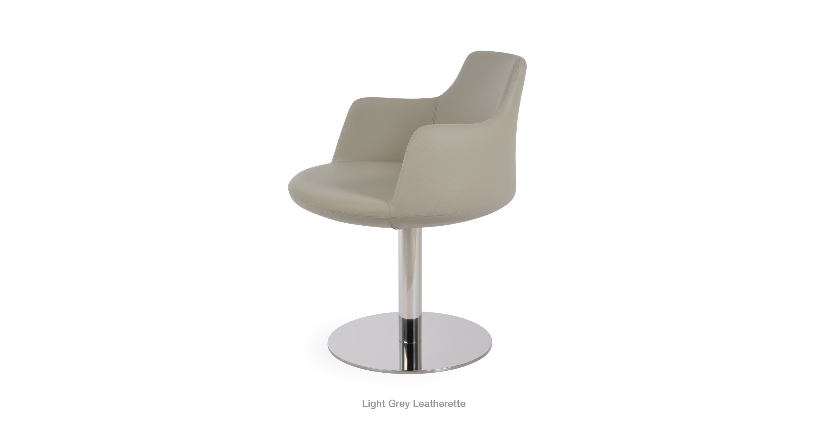 light grey leatherette