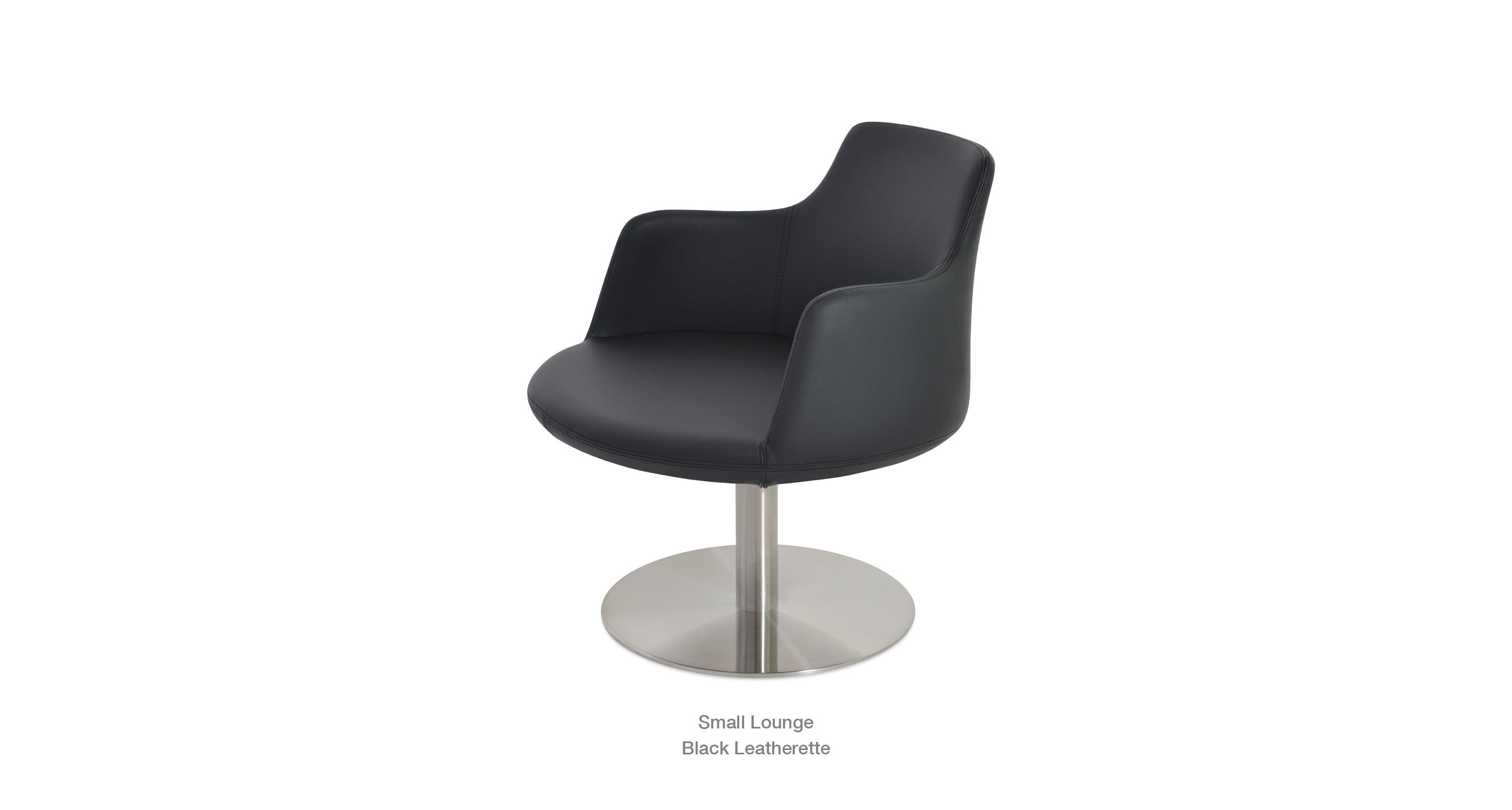 Dervish Round Black Leatherette