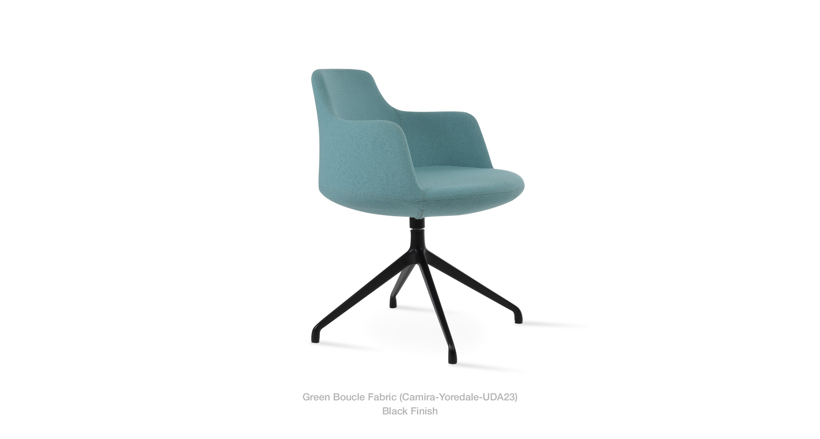 green boucle - black