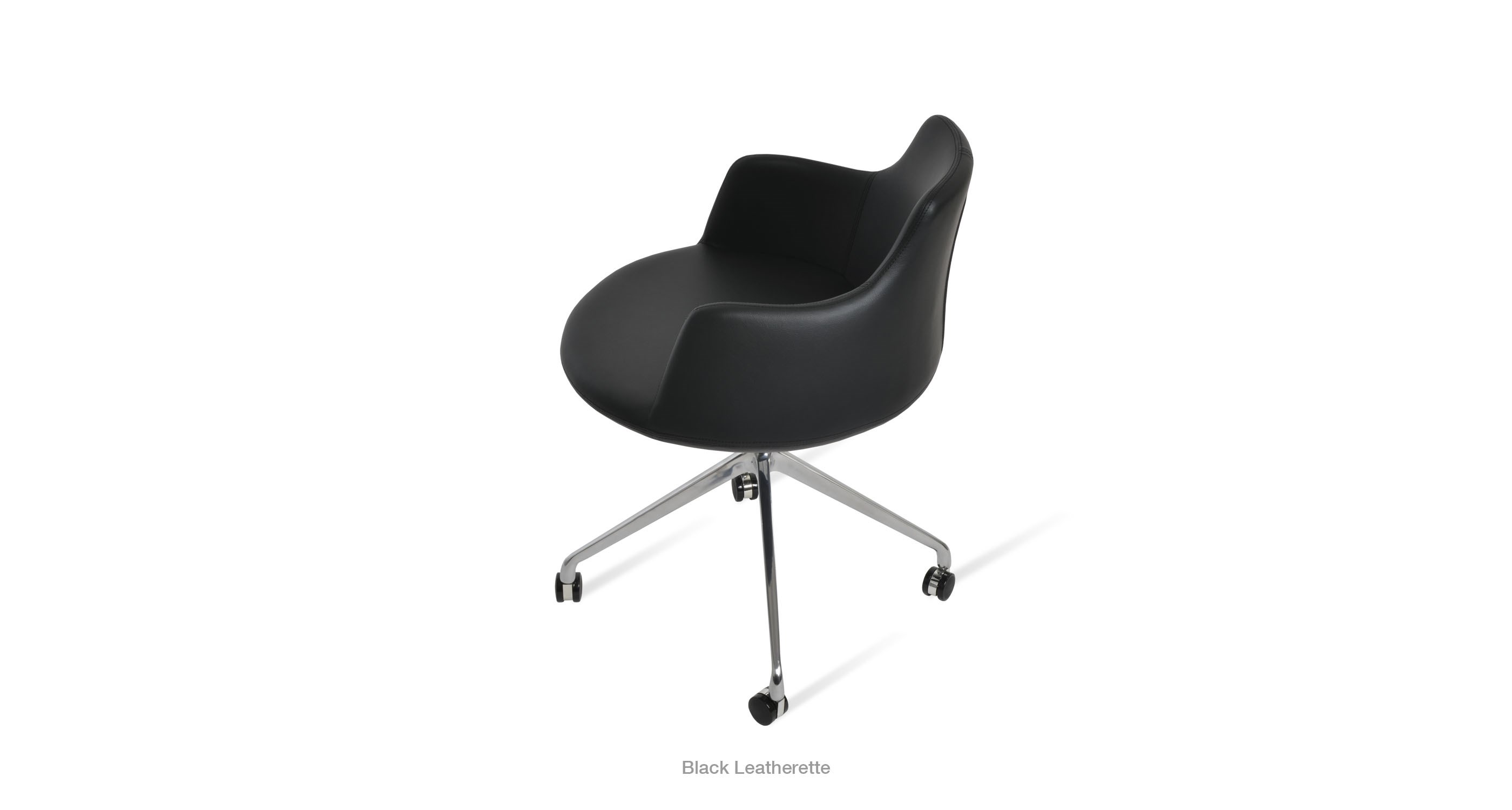 black leatherette