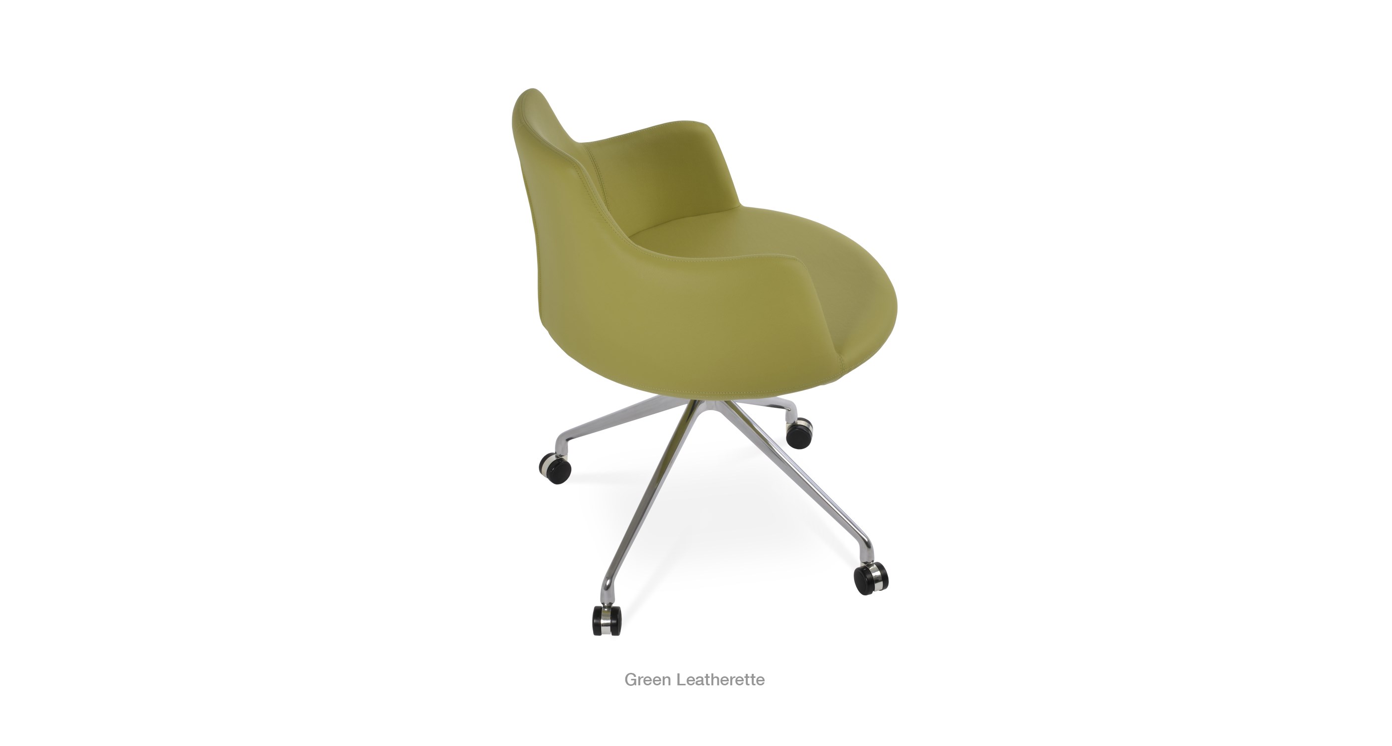 green leatherette