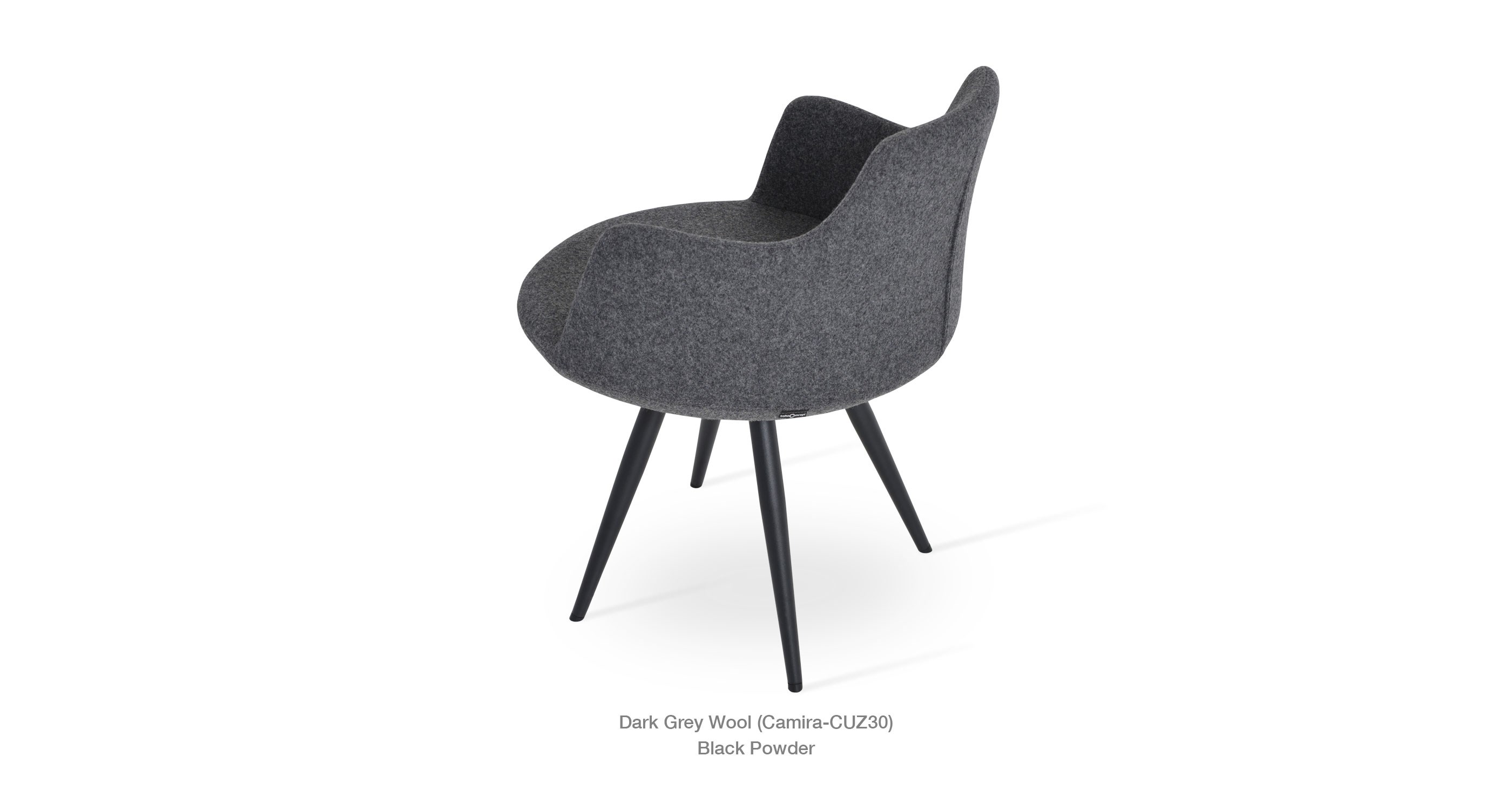 Dark Grey Wool Black Powder