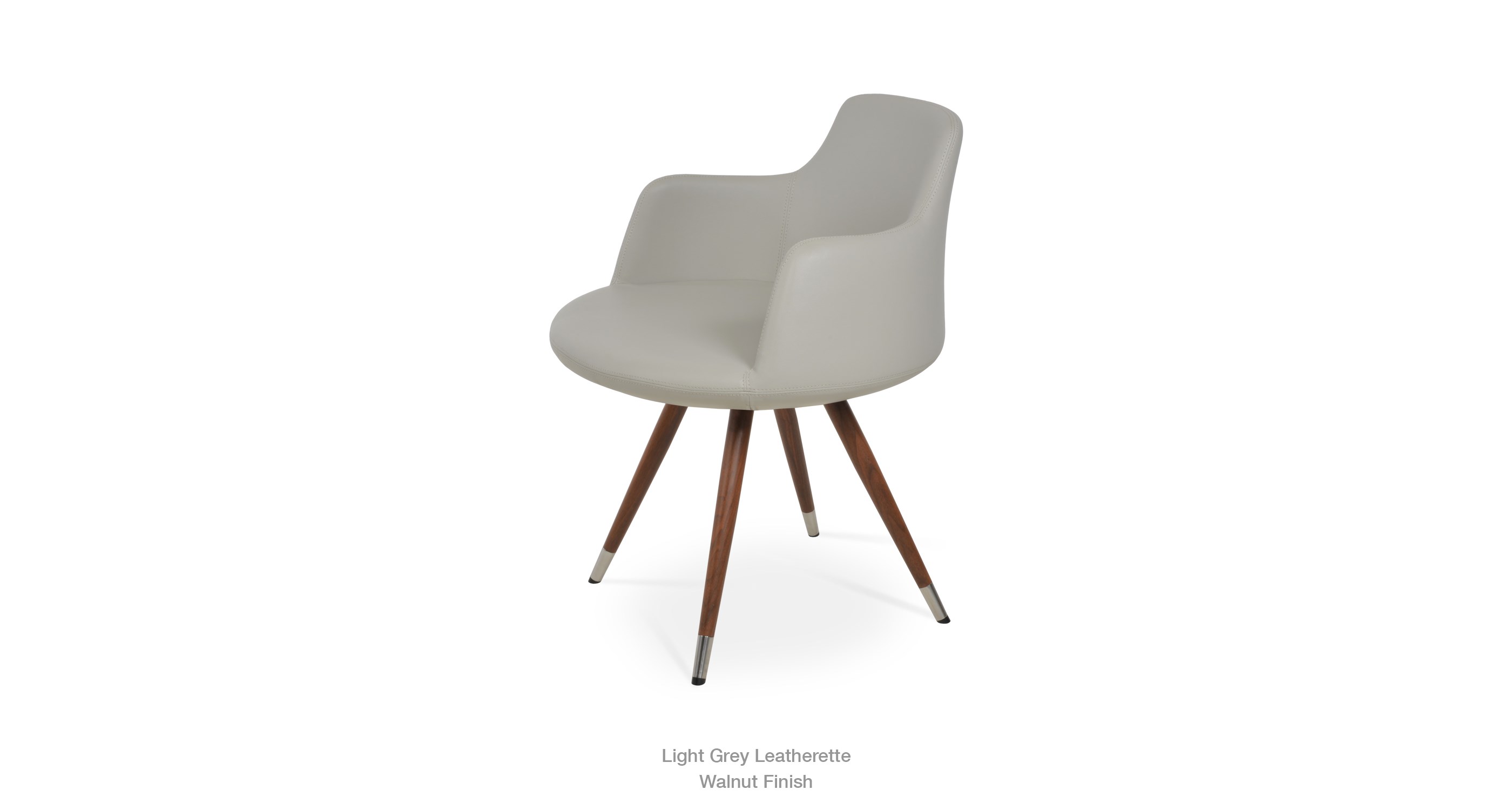 light grey leatherette