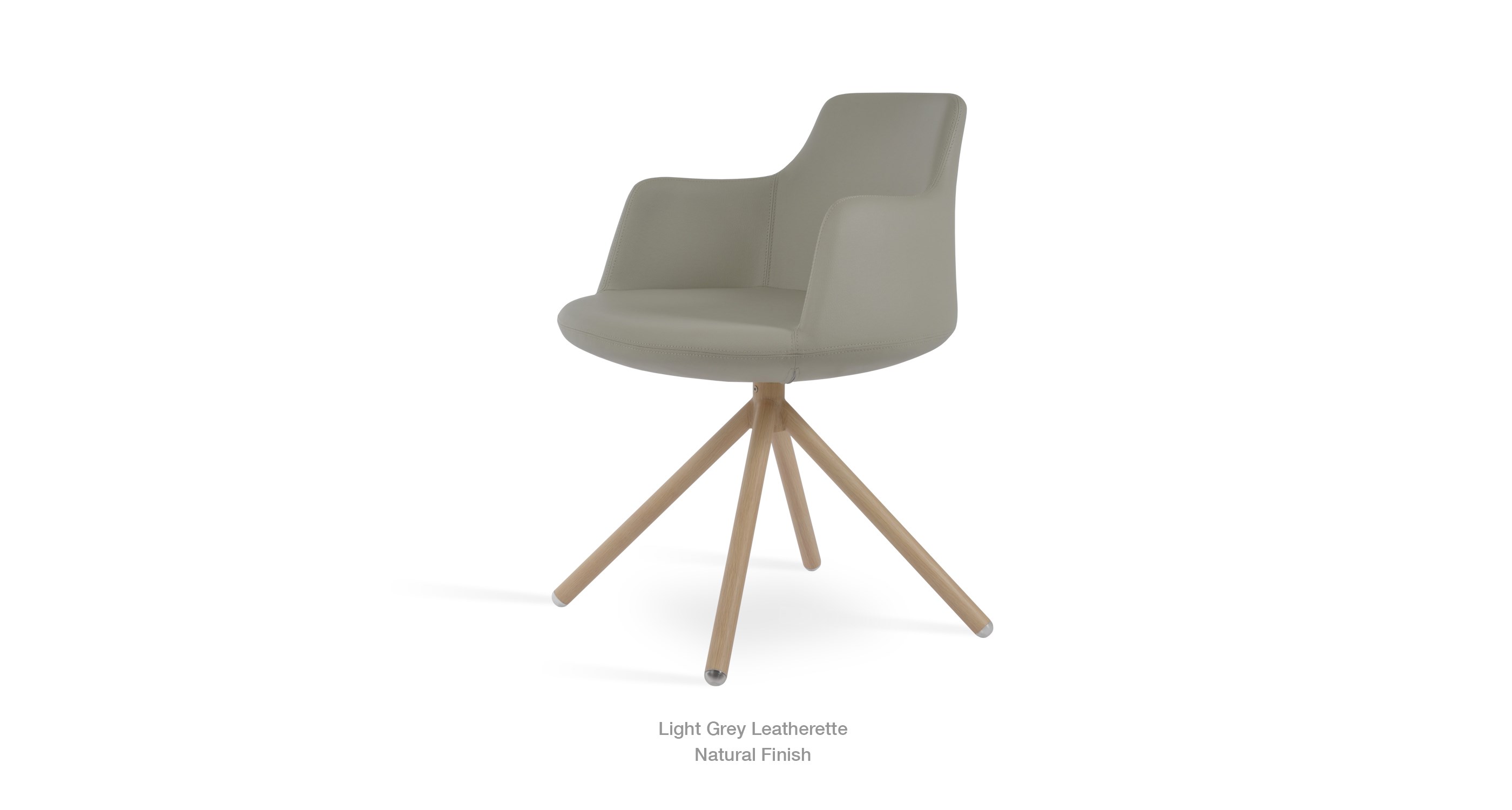 light grey leatherette