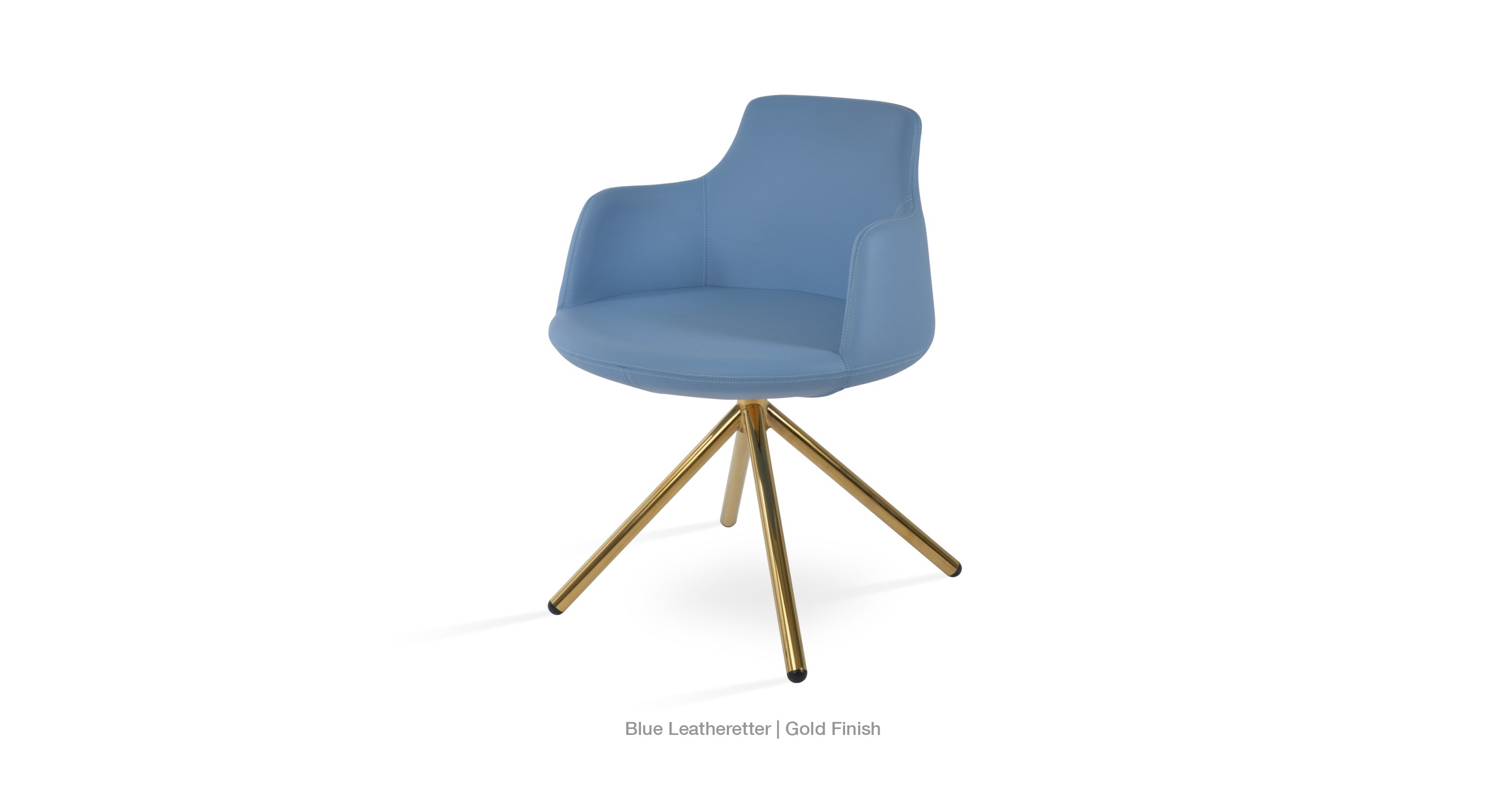 blue leatherette