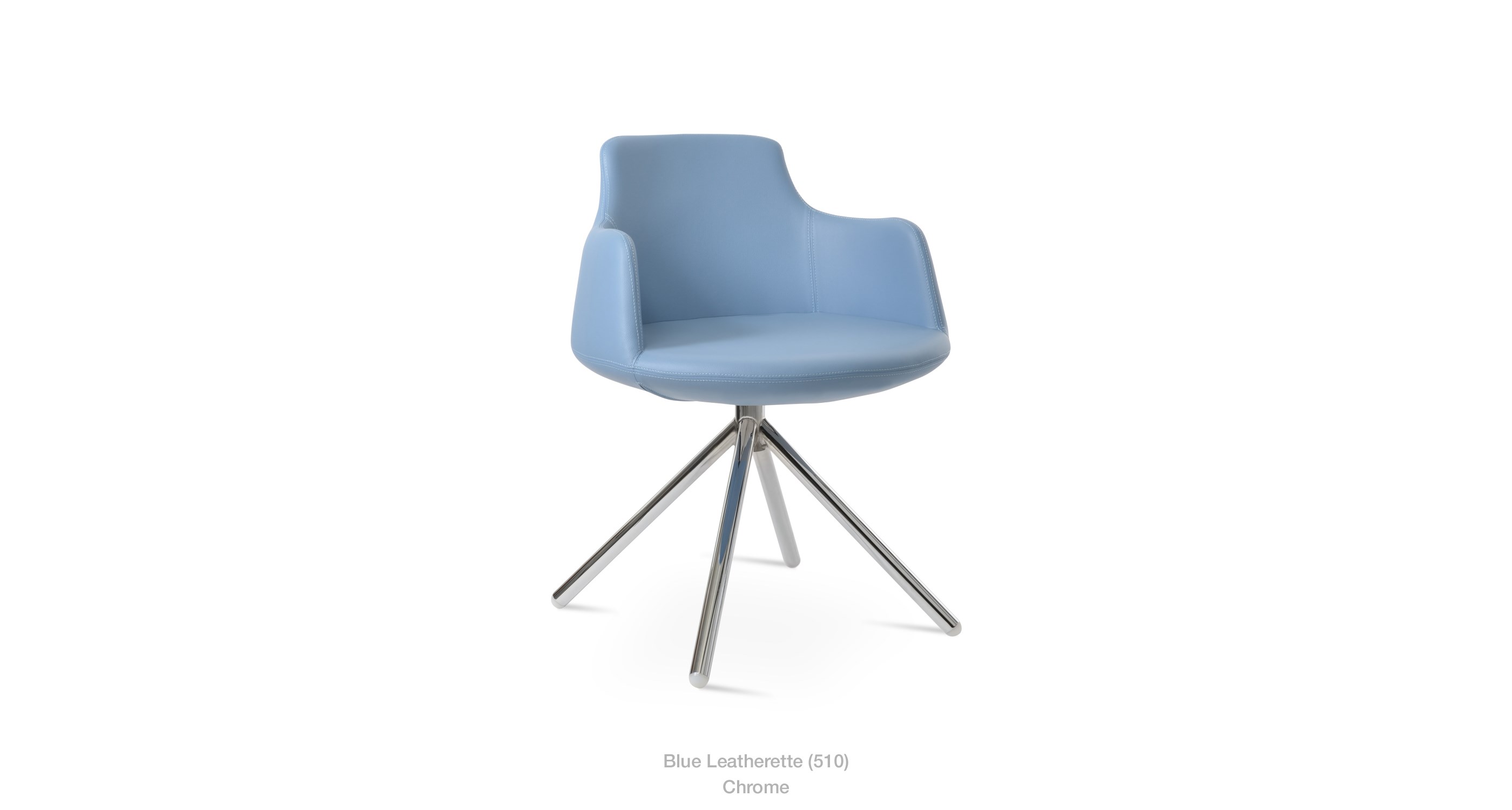 blue leatherette