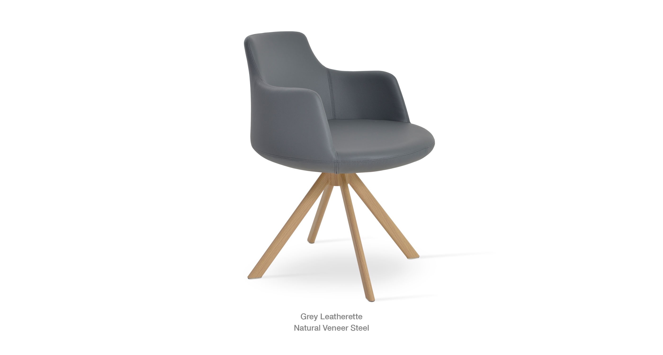 Grey Leatherette Natural