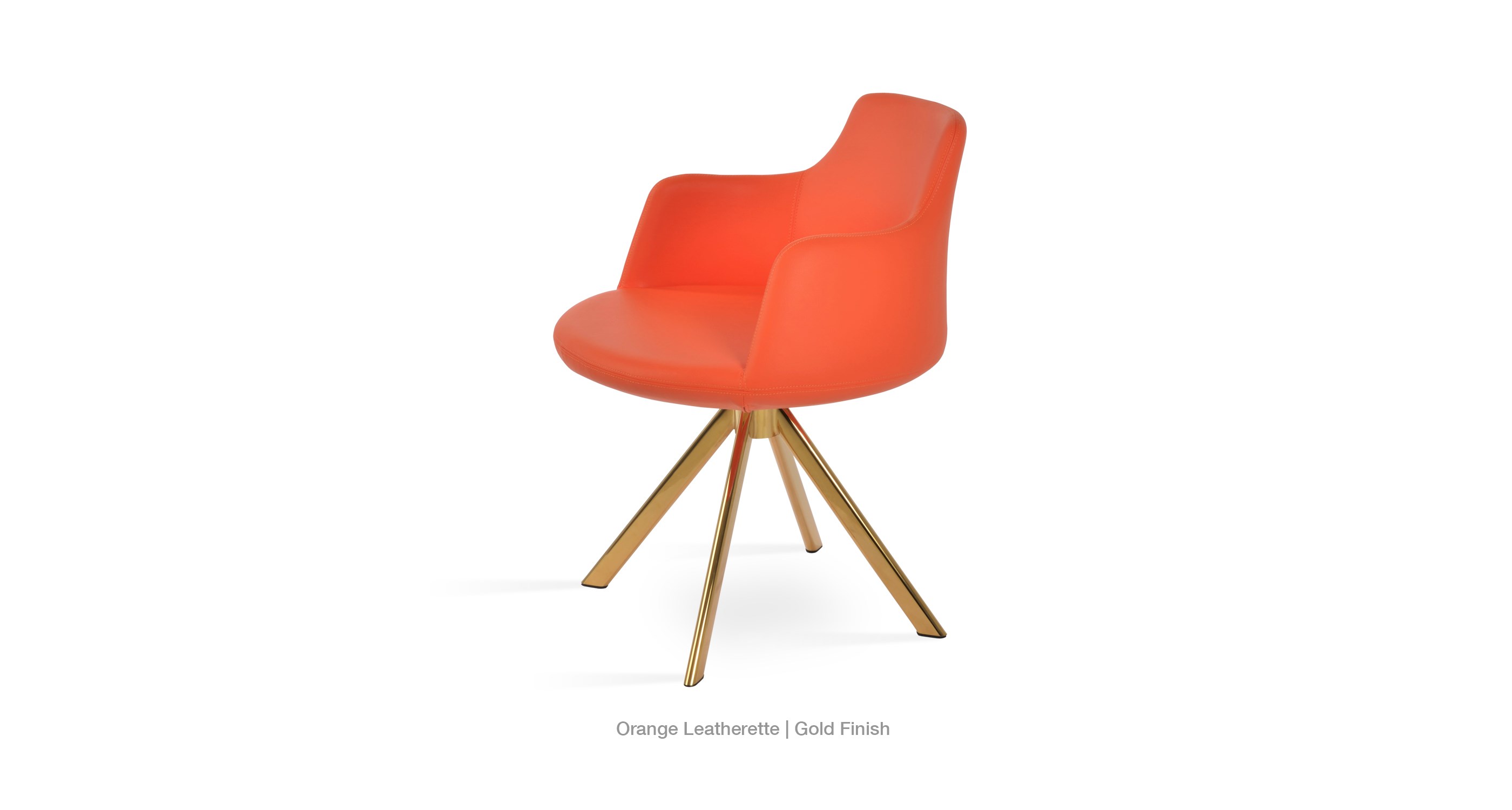orange leatherette - gold