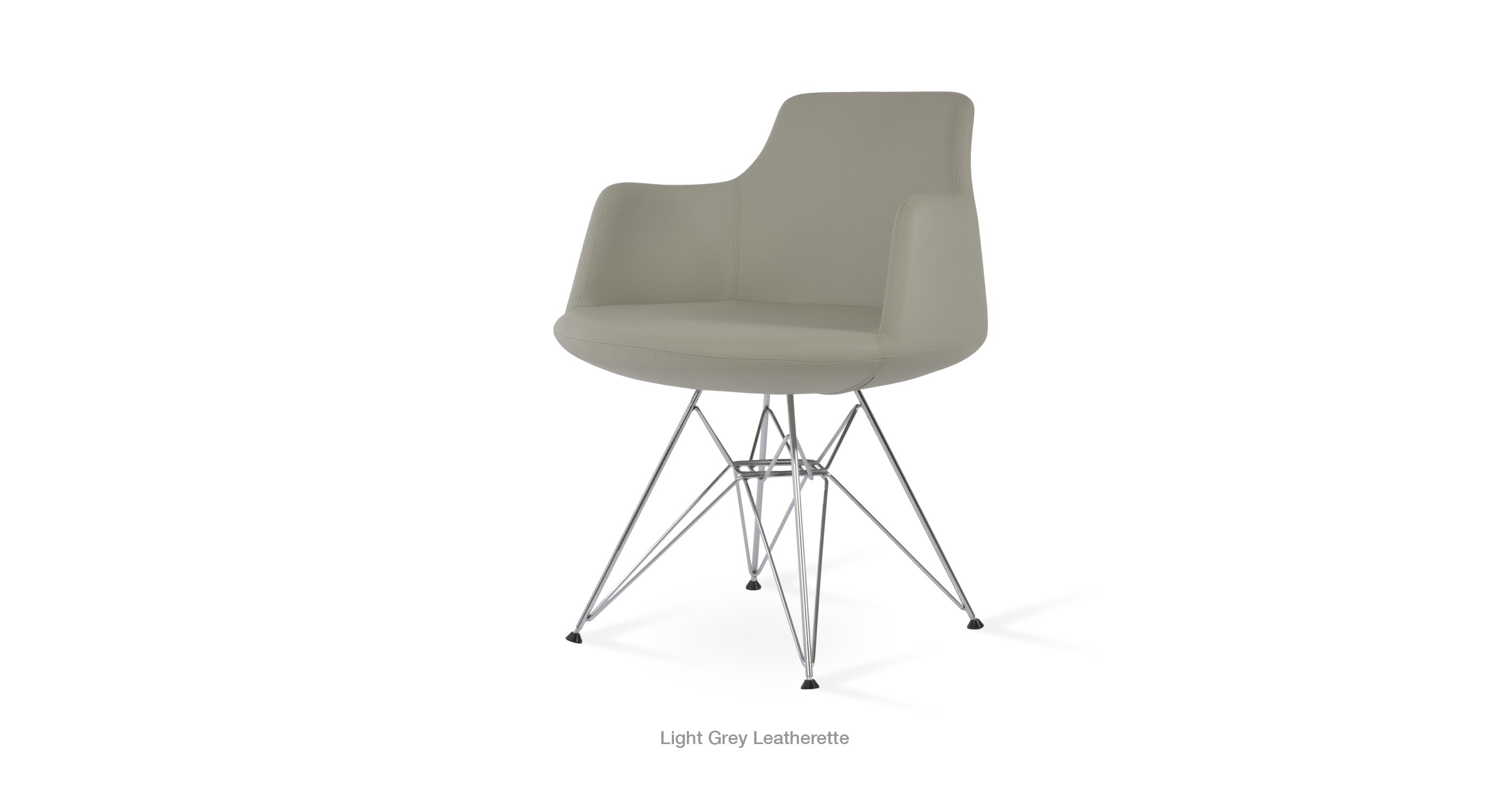light grey leatherette