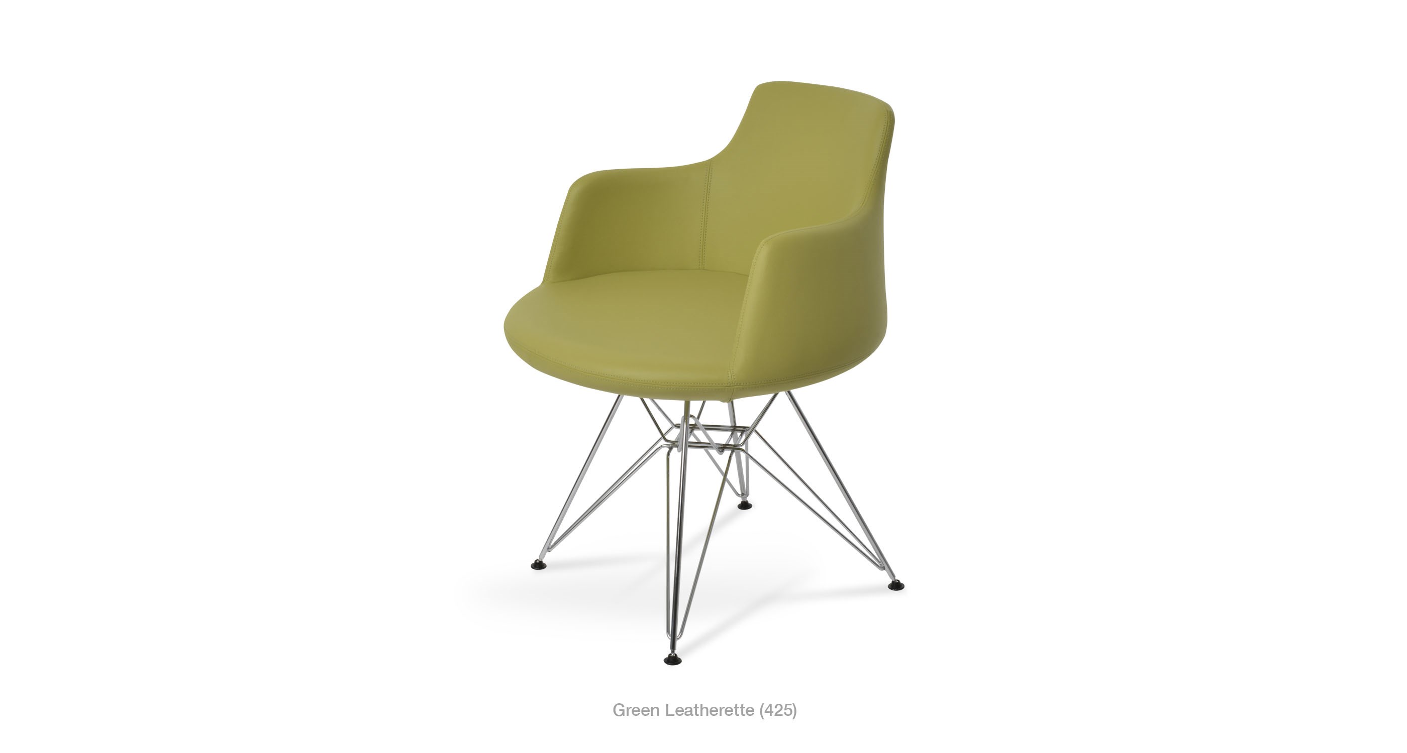 green leatherette