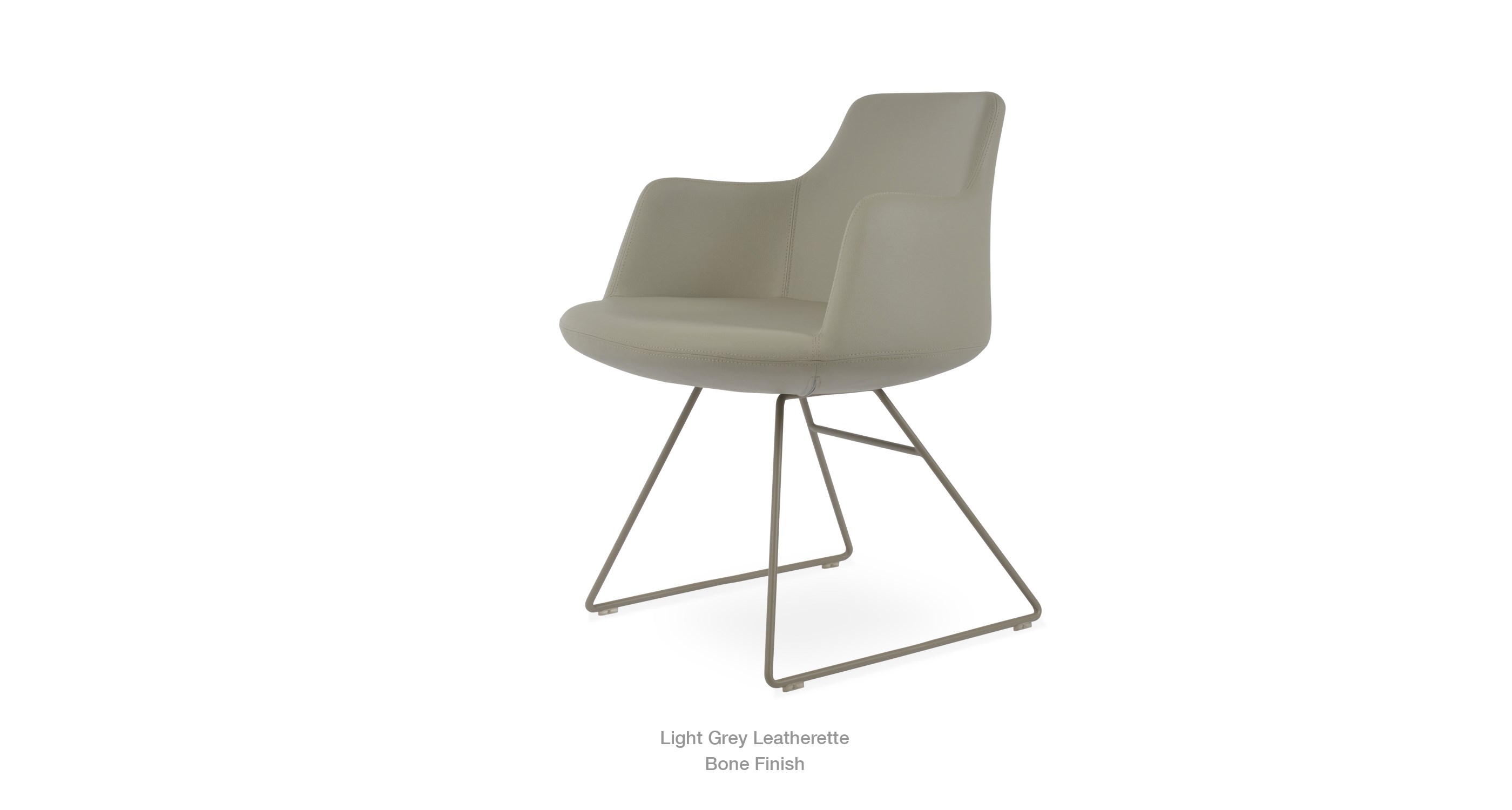 light grey leatherette