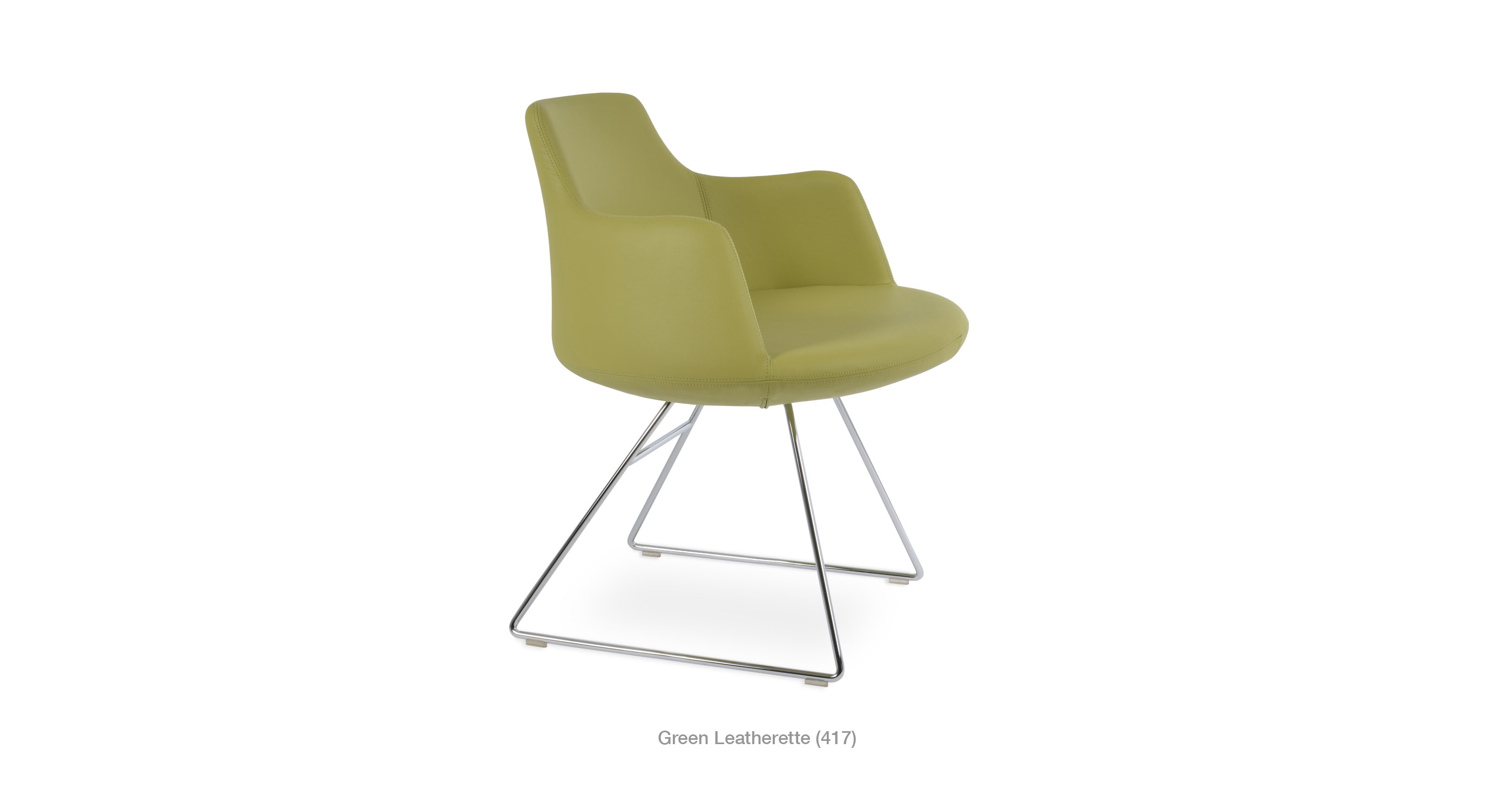 green leatherette