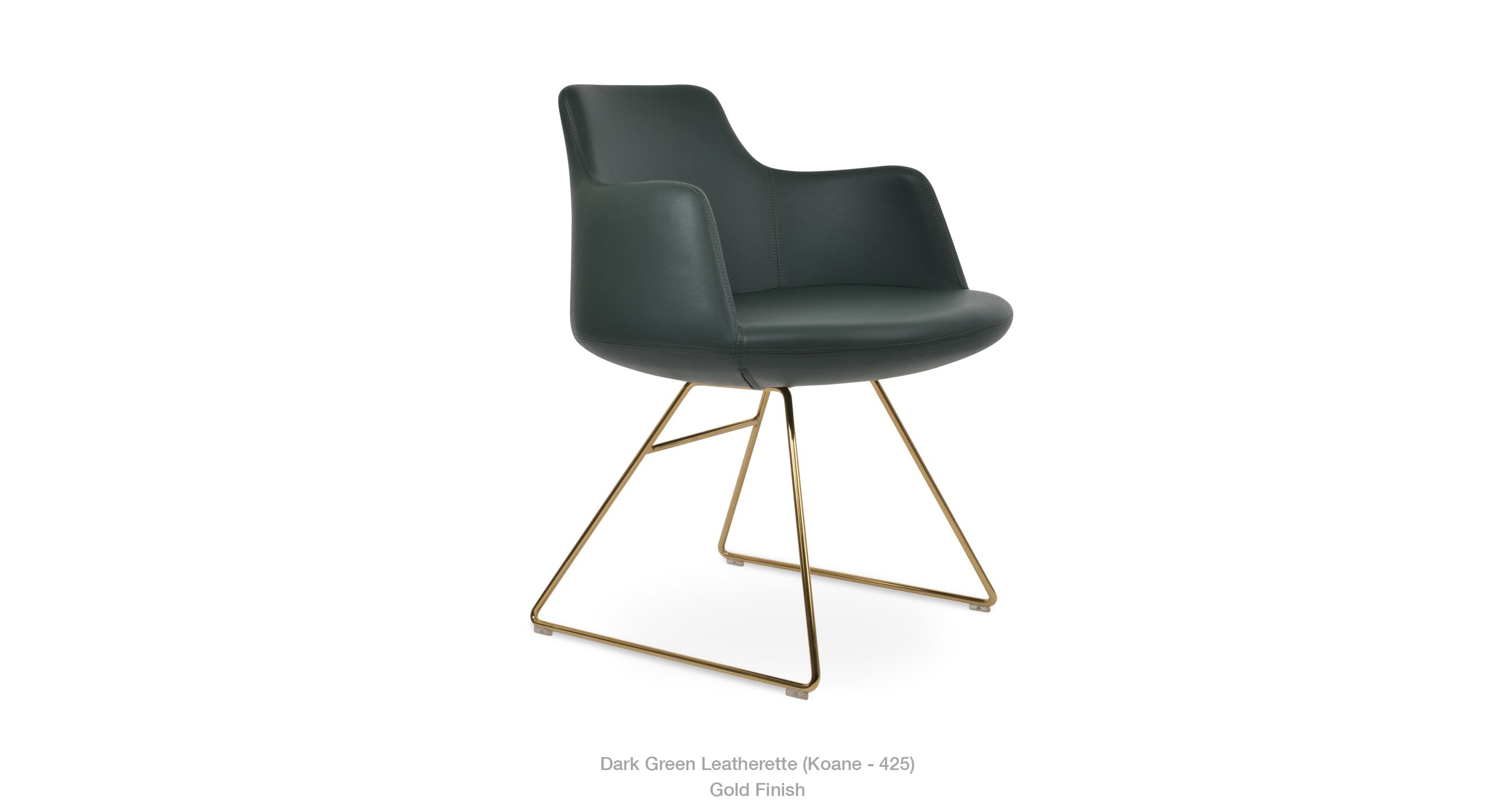 dark green leatherette