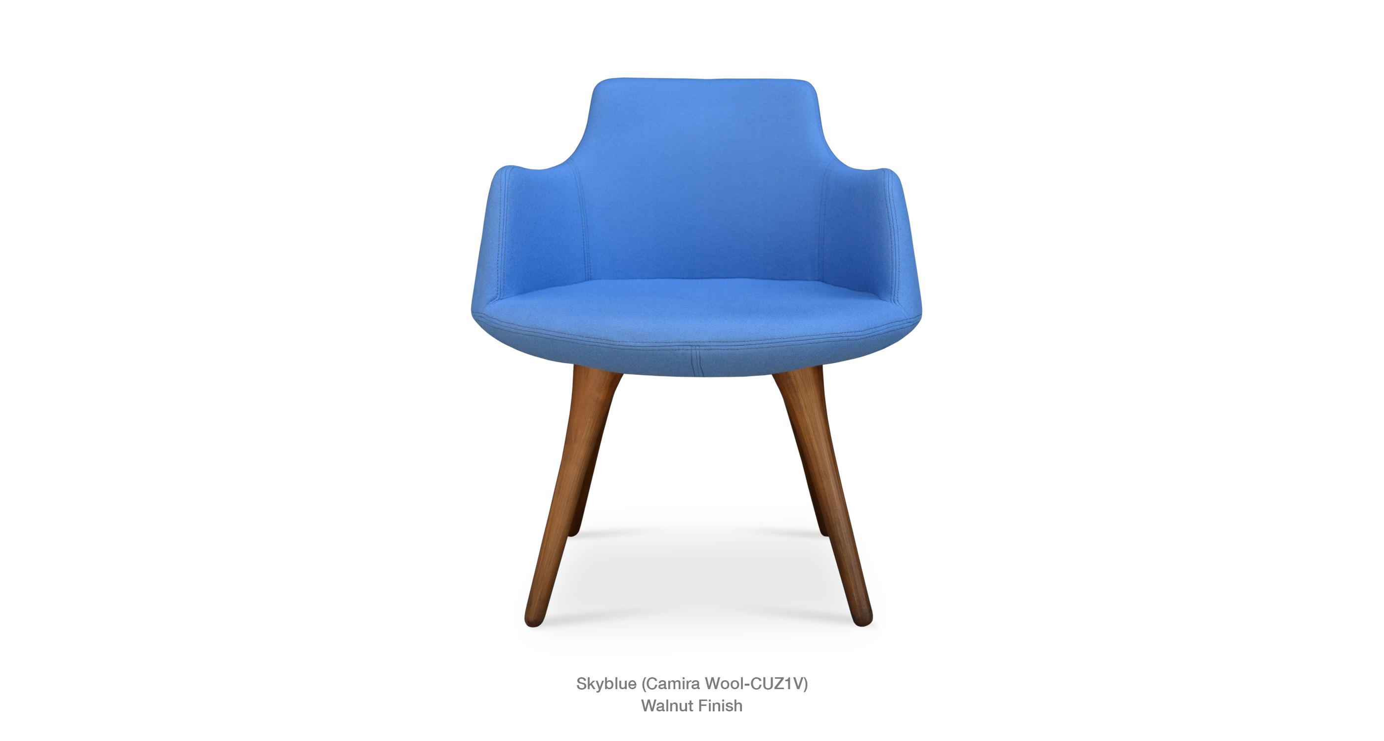 Dervish Wood Skyblue Camira Wool Walnut
