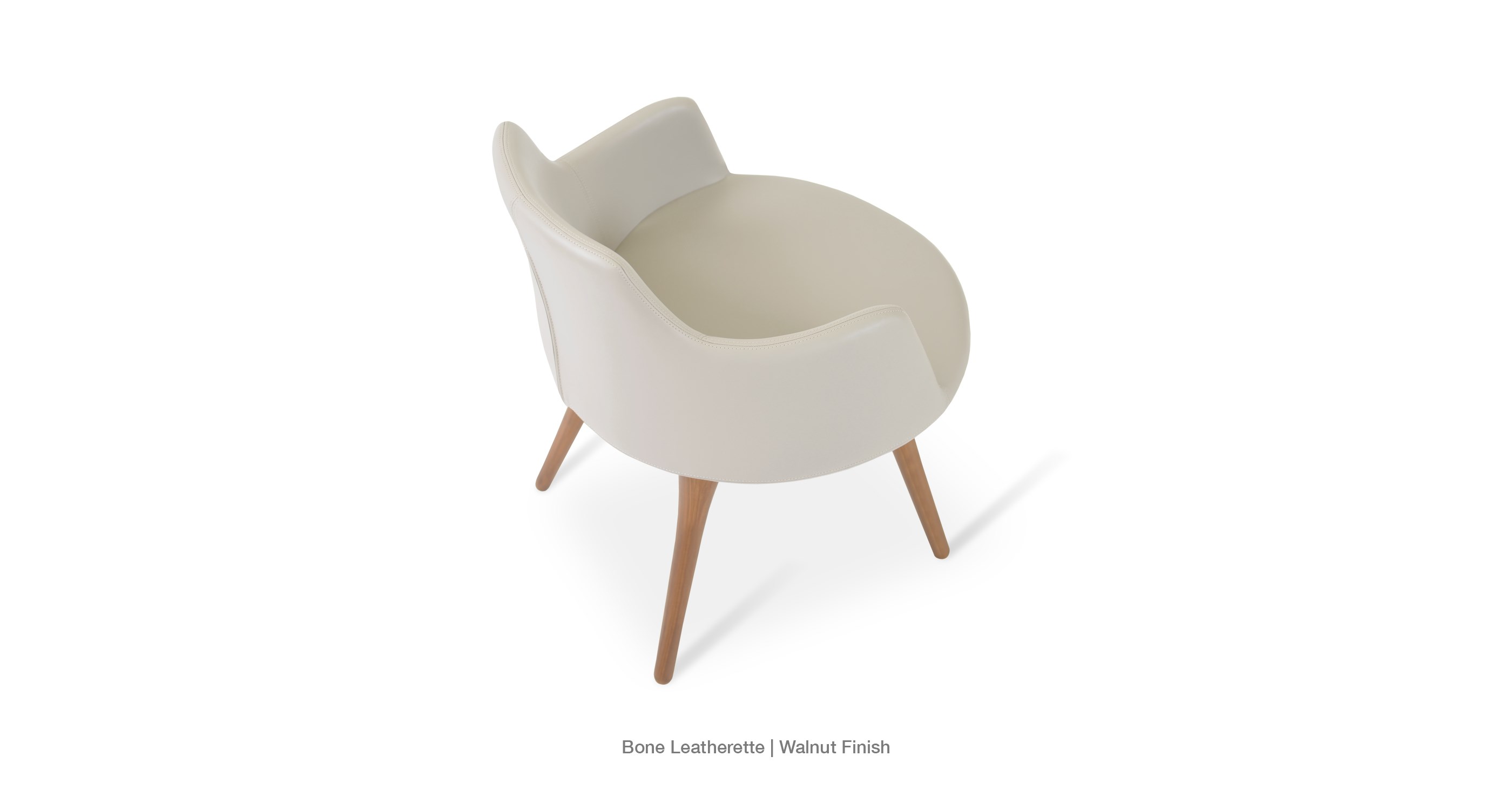 Dervish Wood Bone Leatherette Top