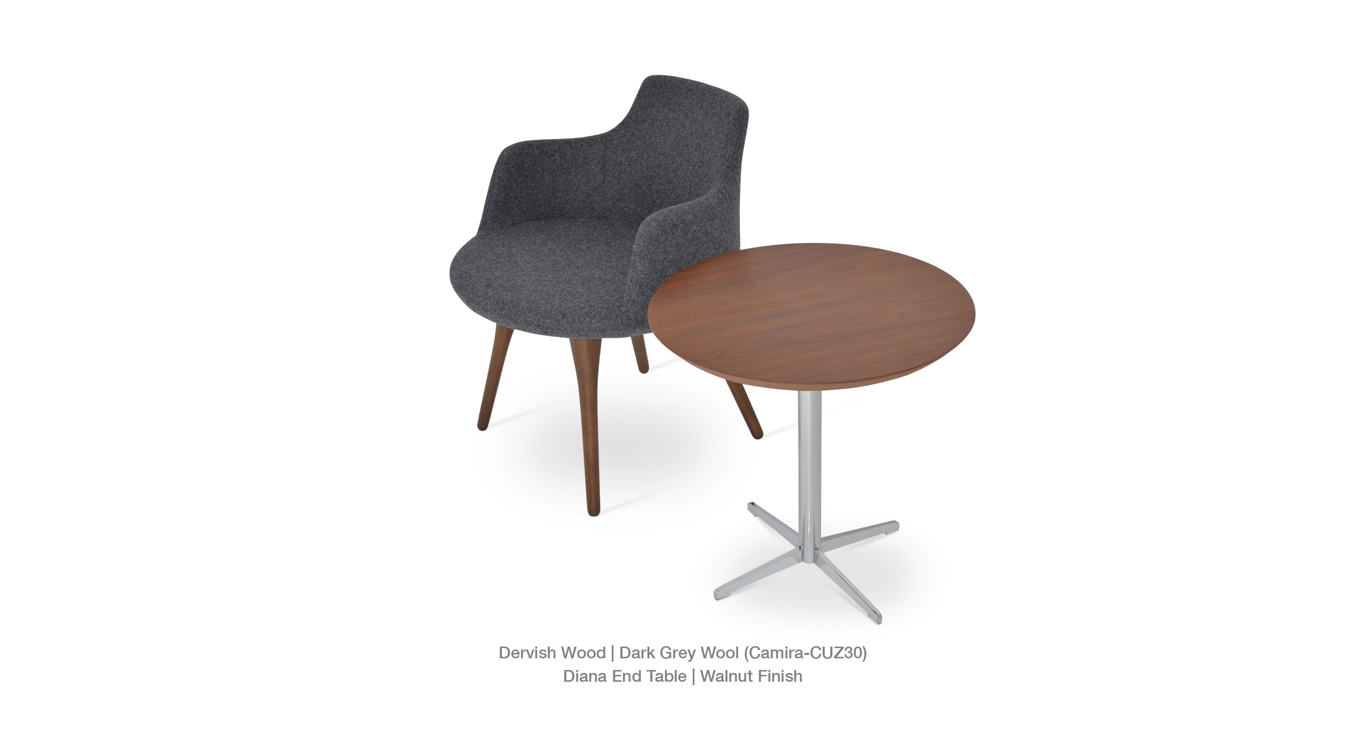 dark grey wool - diana end