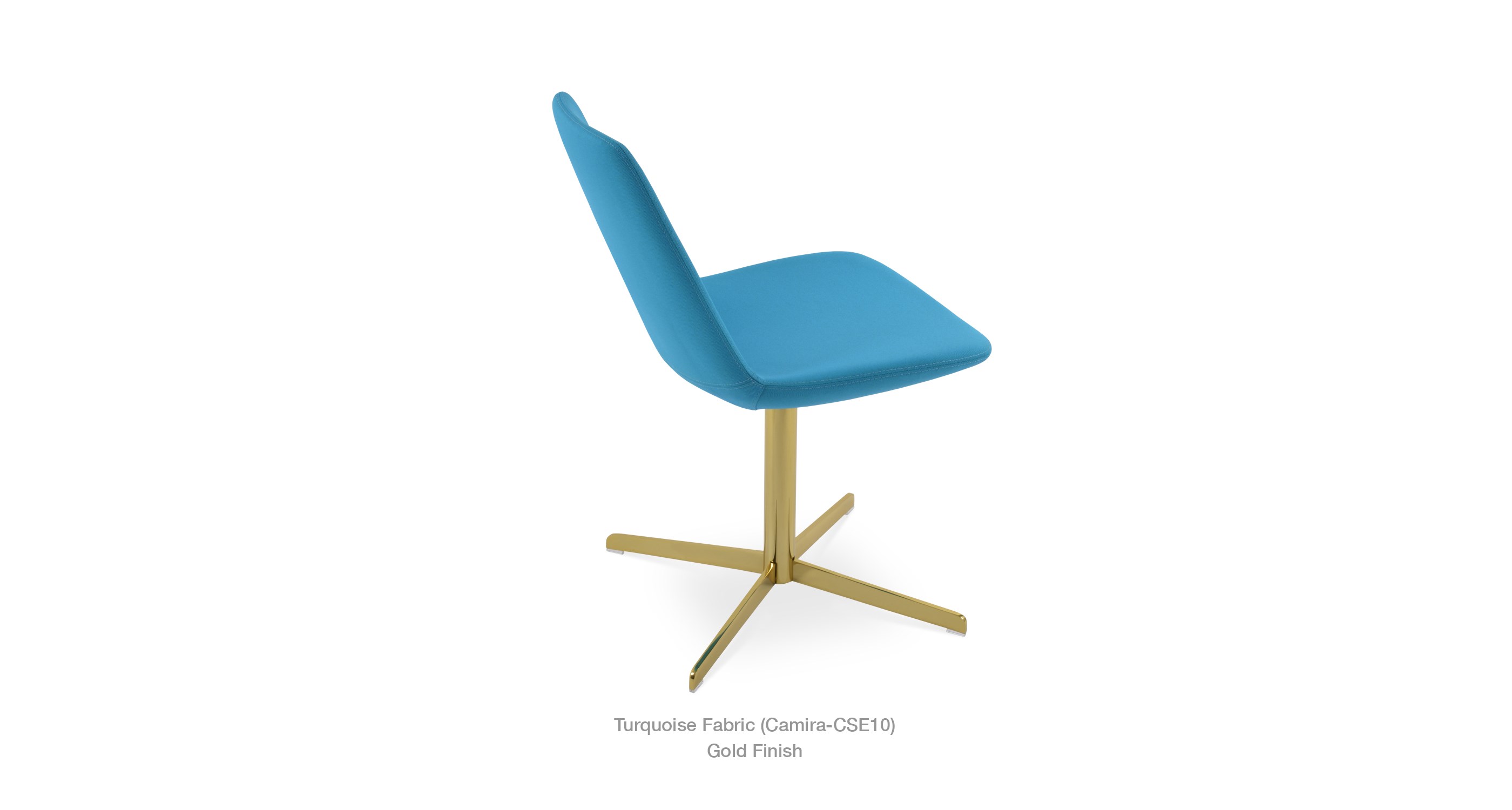 turquoise fabric - gold