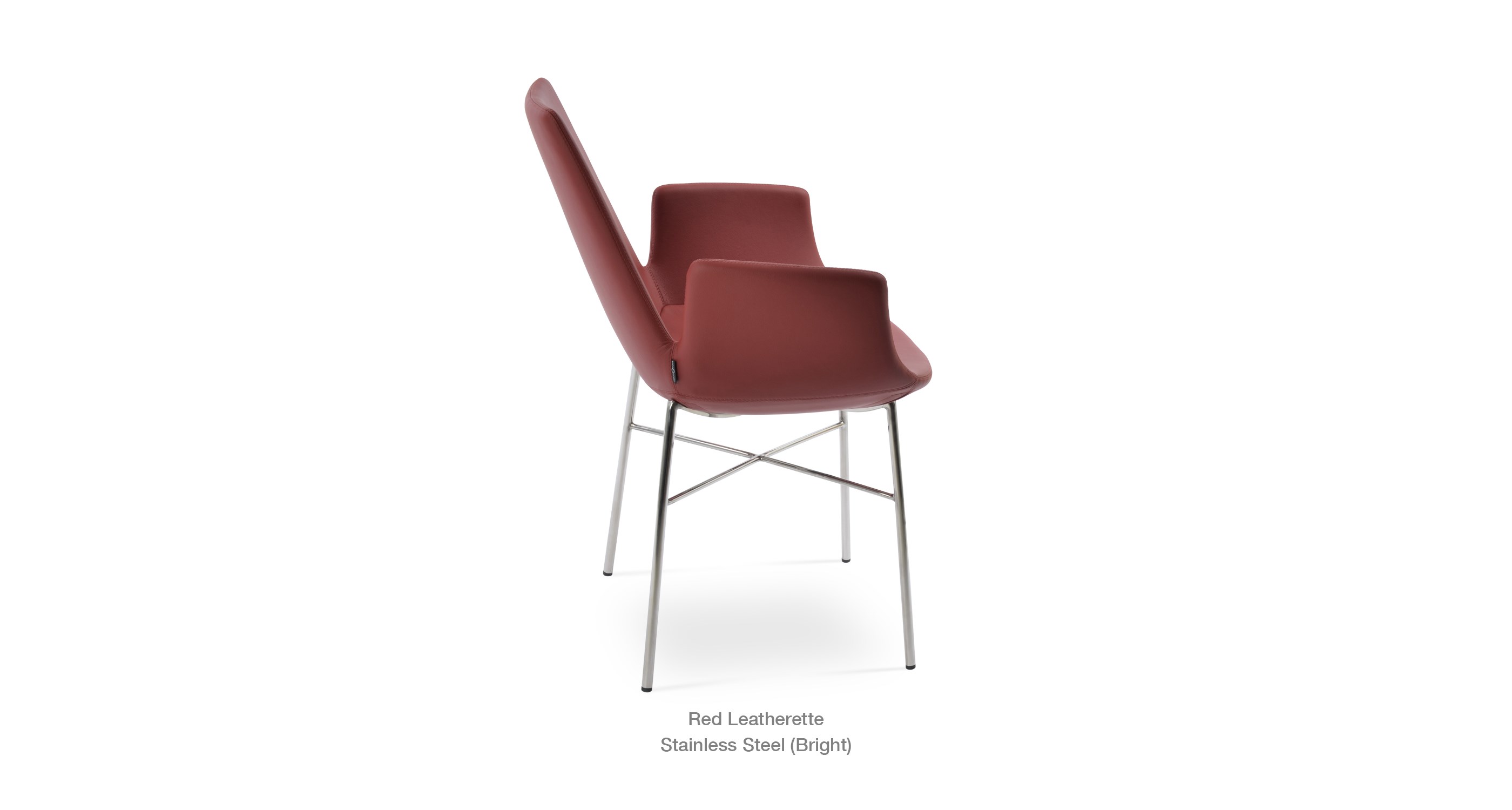 Eiffel Arm Cross Red Leatherette