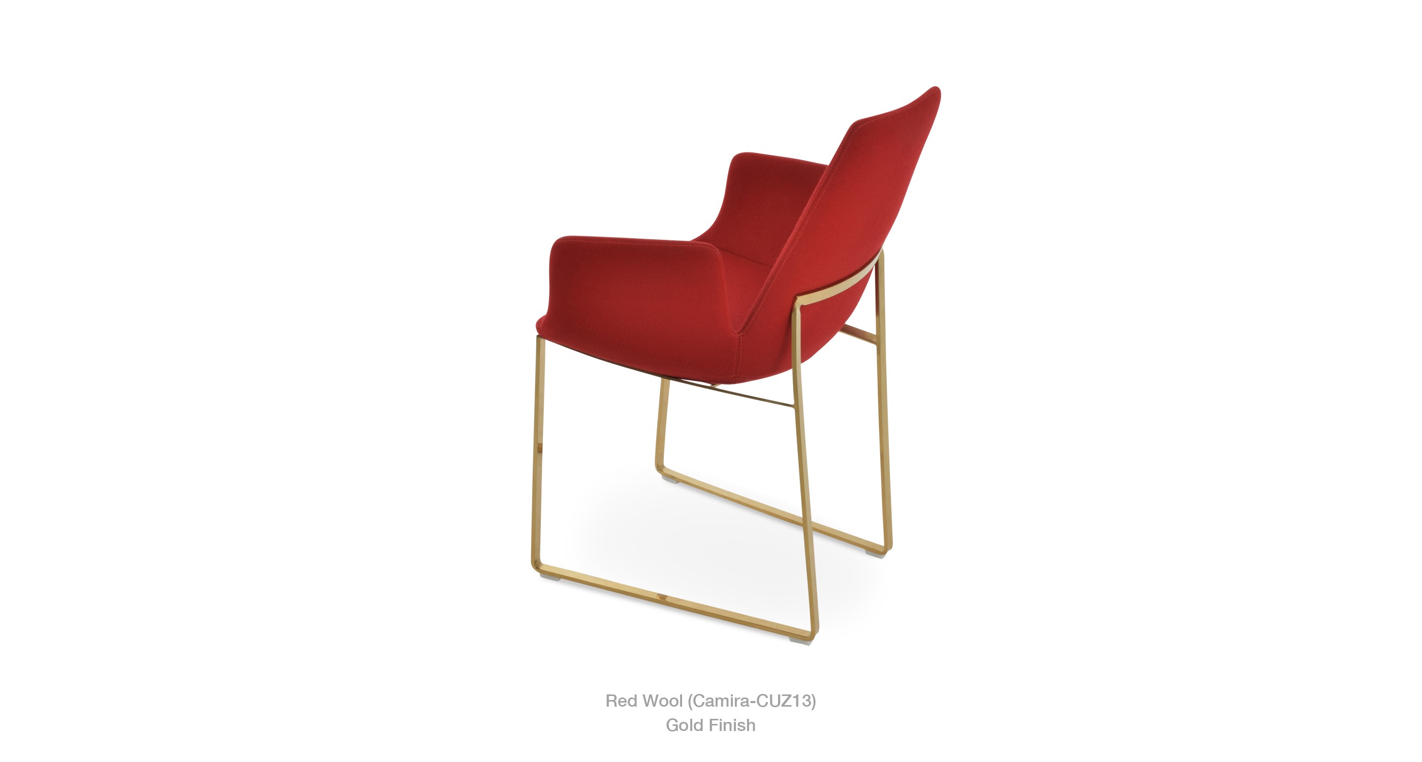 2020 02 29 Eiffel Arm Sled Red Wool Gold