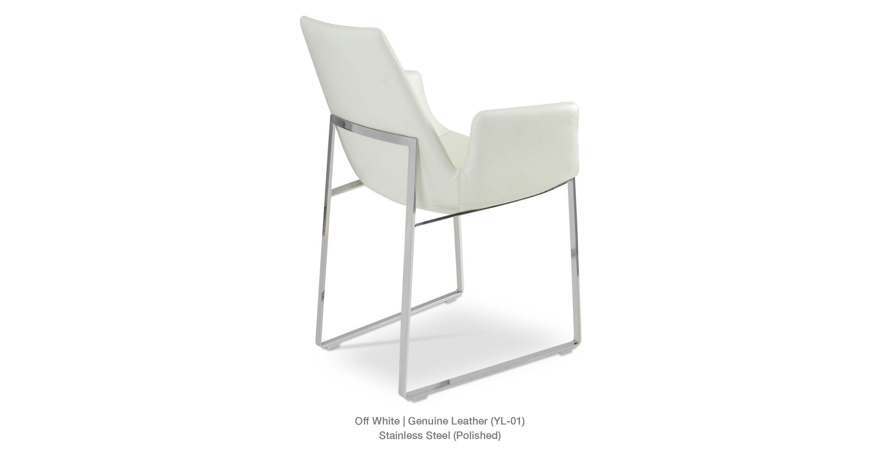 Eiffel Arm Sled Off White Leather