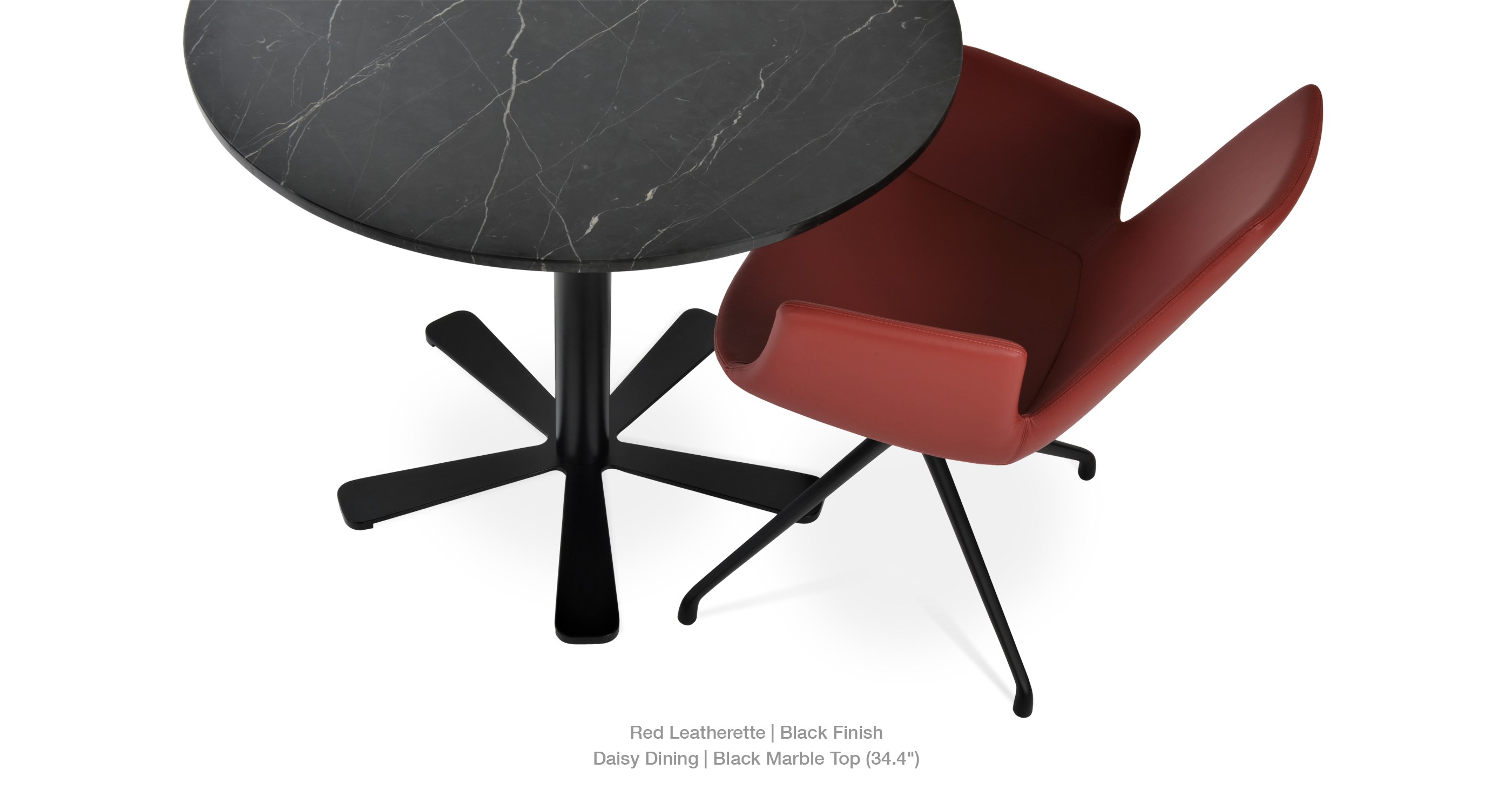 red leatherette - daisy dining