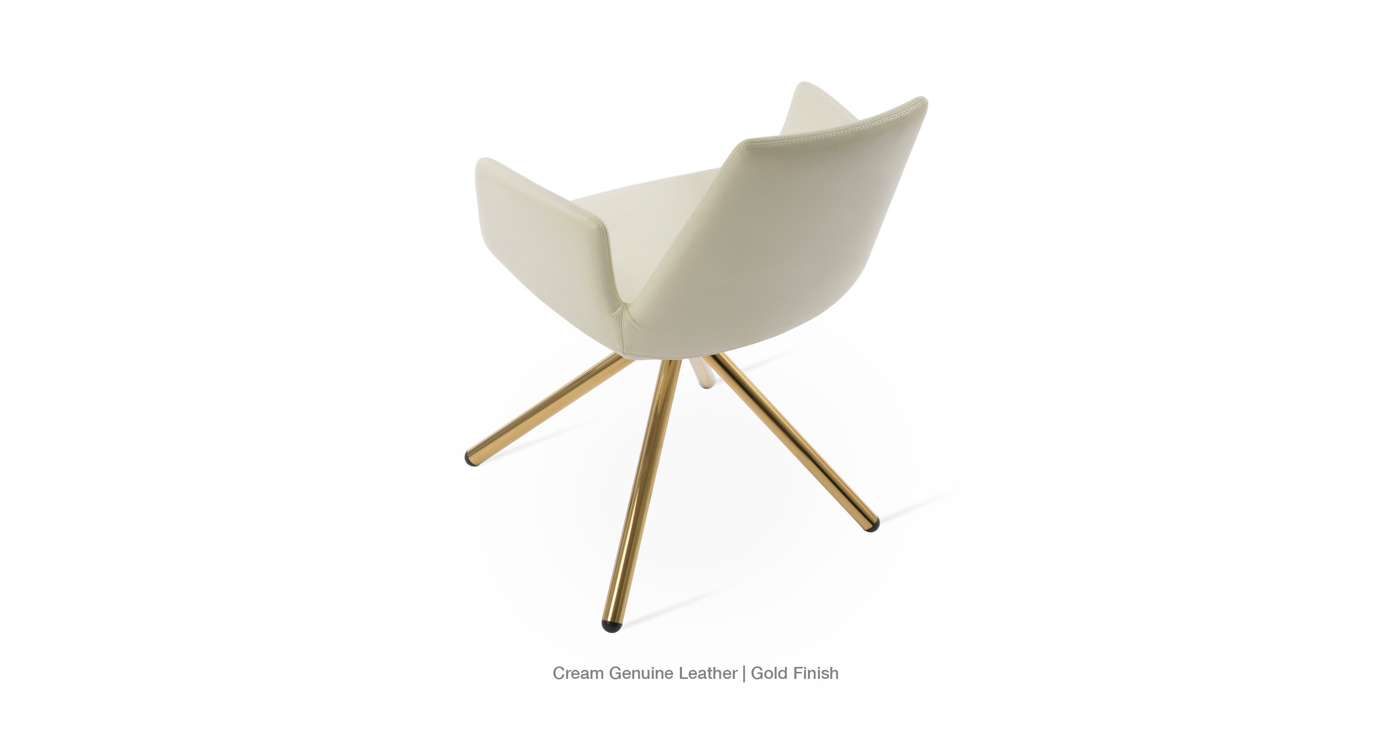 cream leather - gold