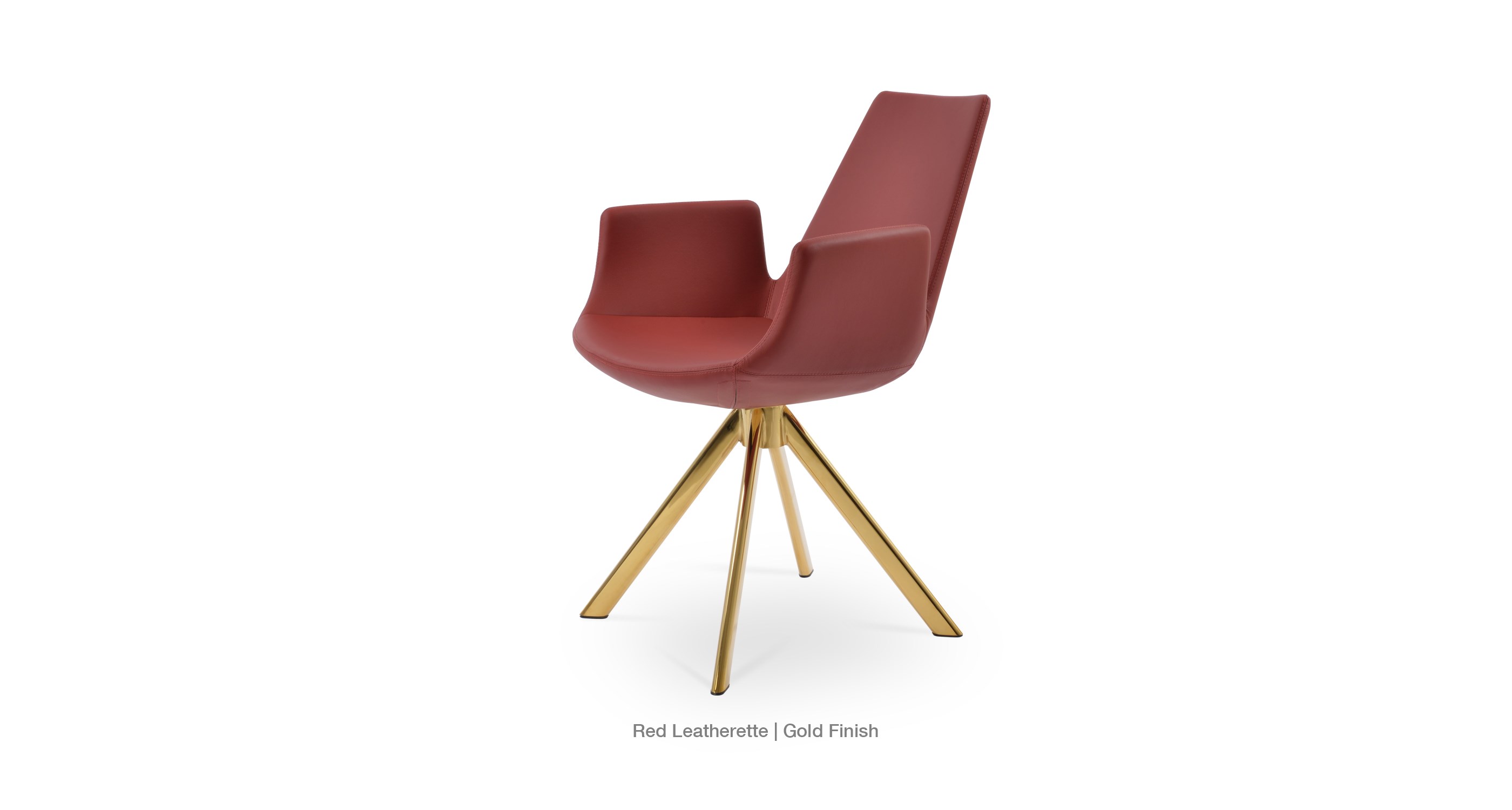 red leatherette