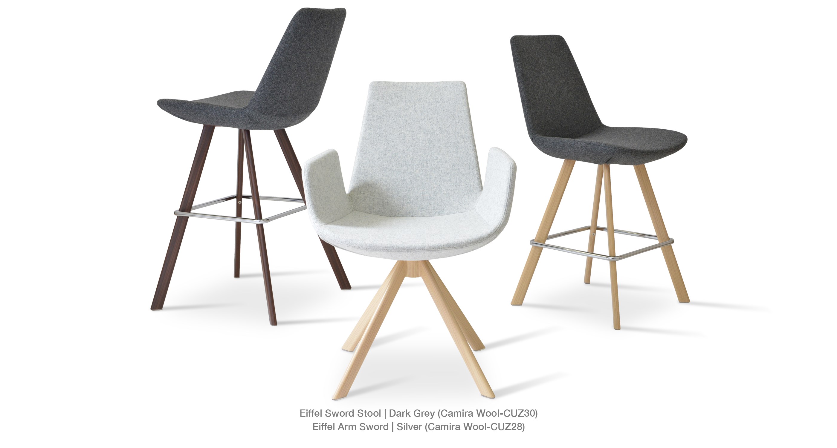 Eiffel Sword Stool And Arm Dining Group