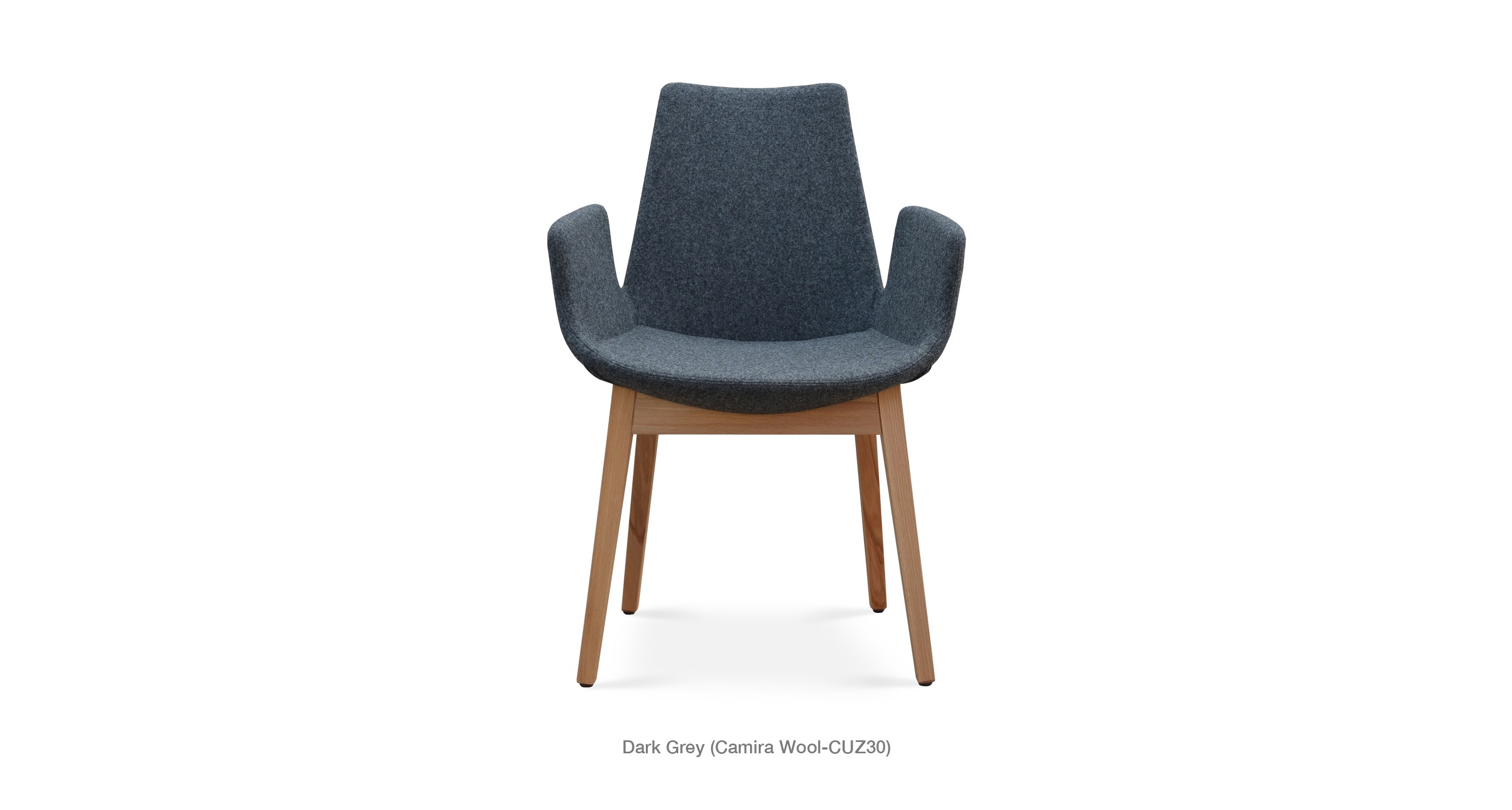 Eiffel Arm Wood Dark grey Camira