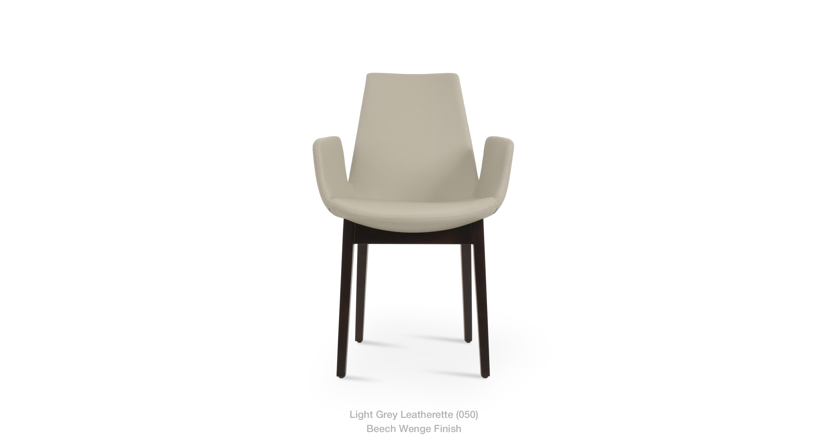 light grey leatherette - wenge