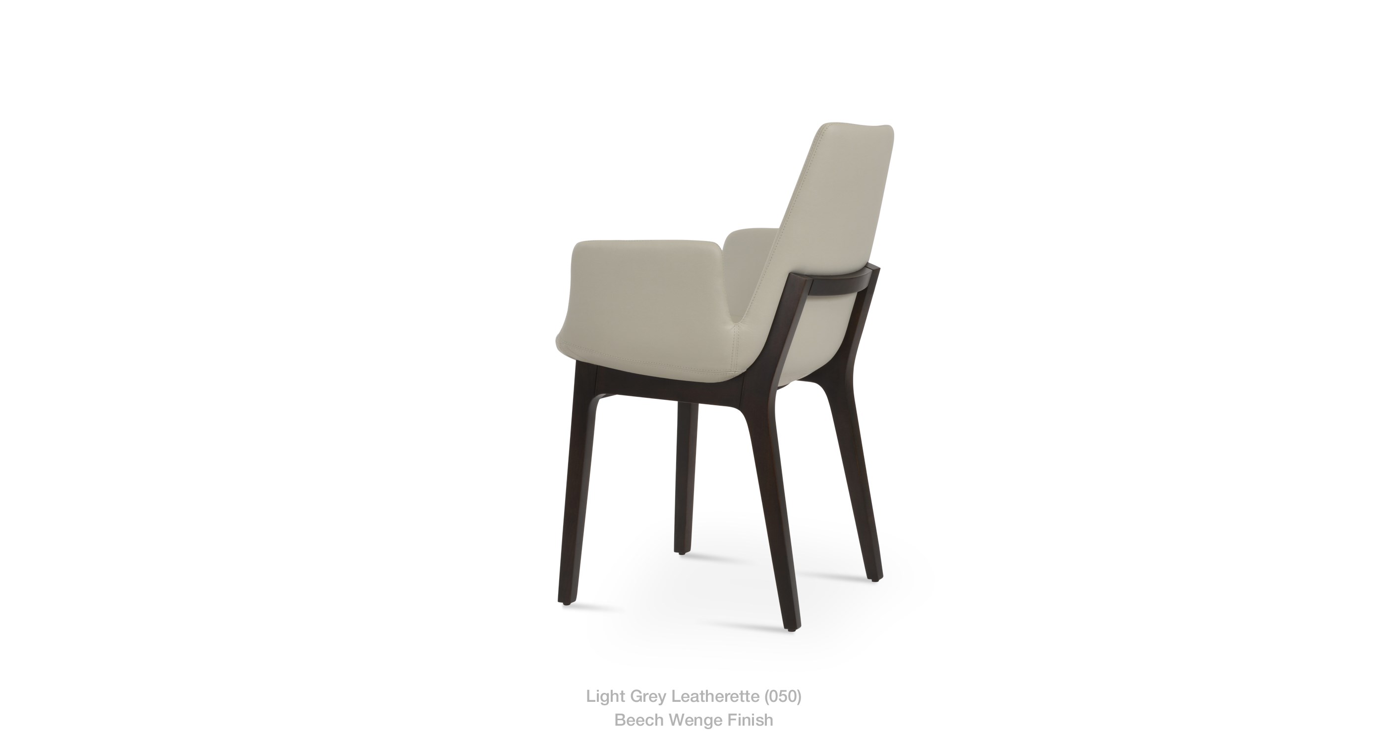 light grey leatherette - wenge