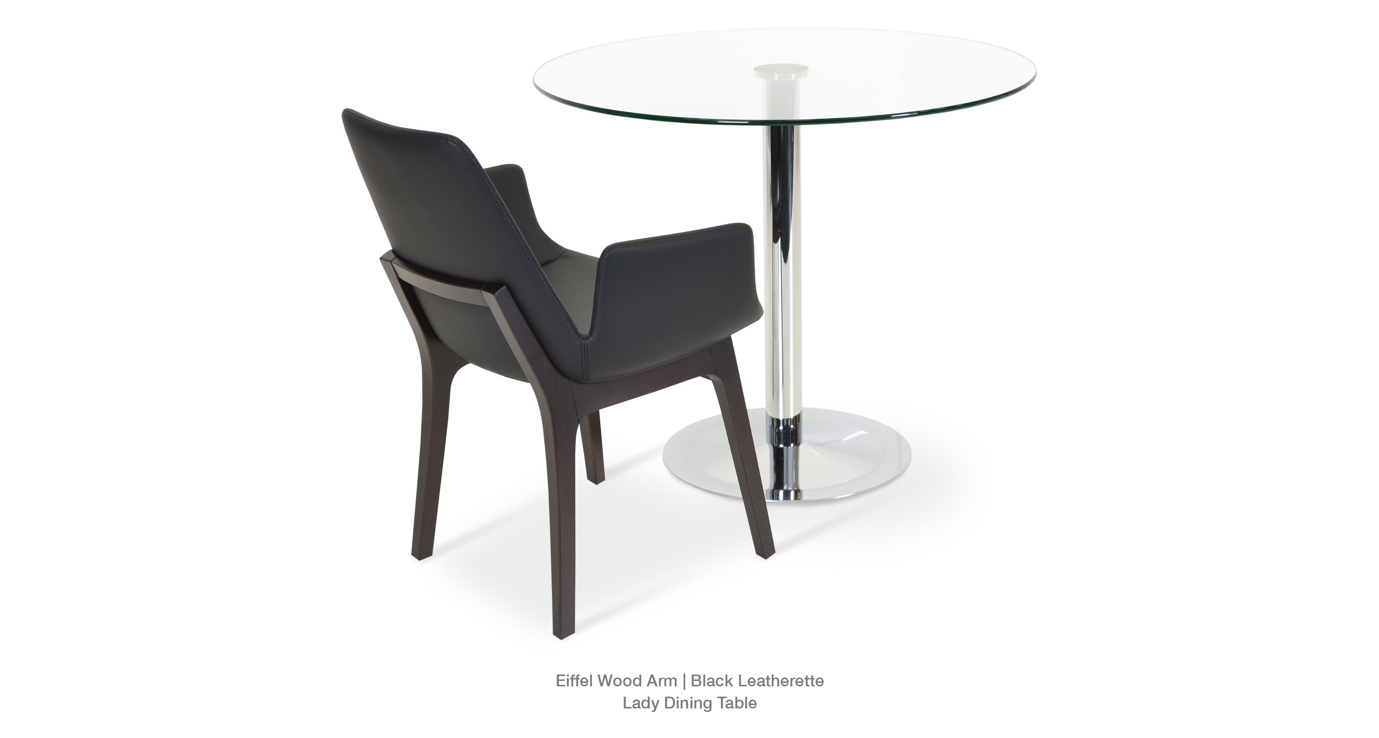 Eiffel Wood Arm Black Lady Dining