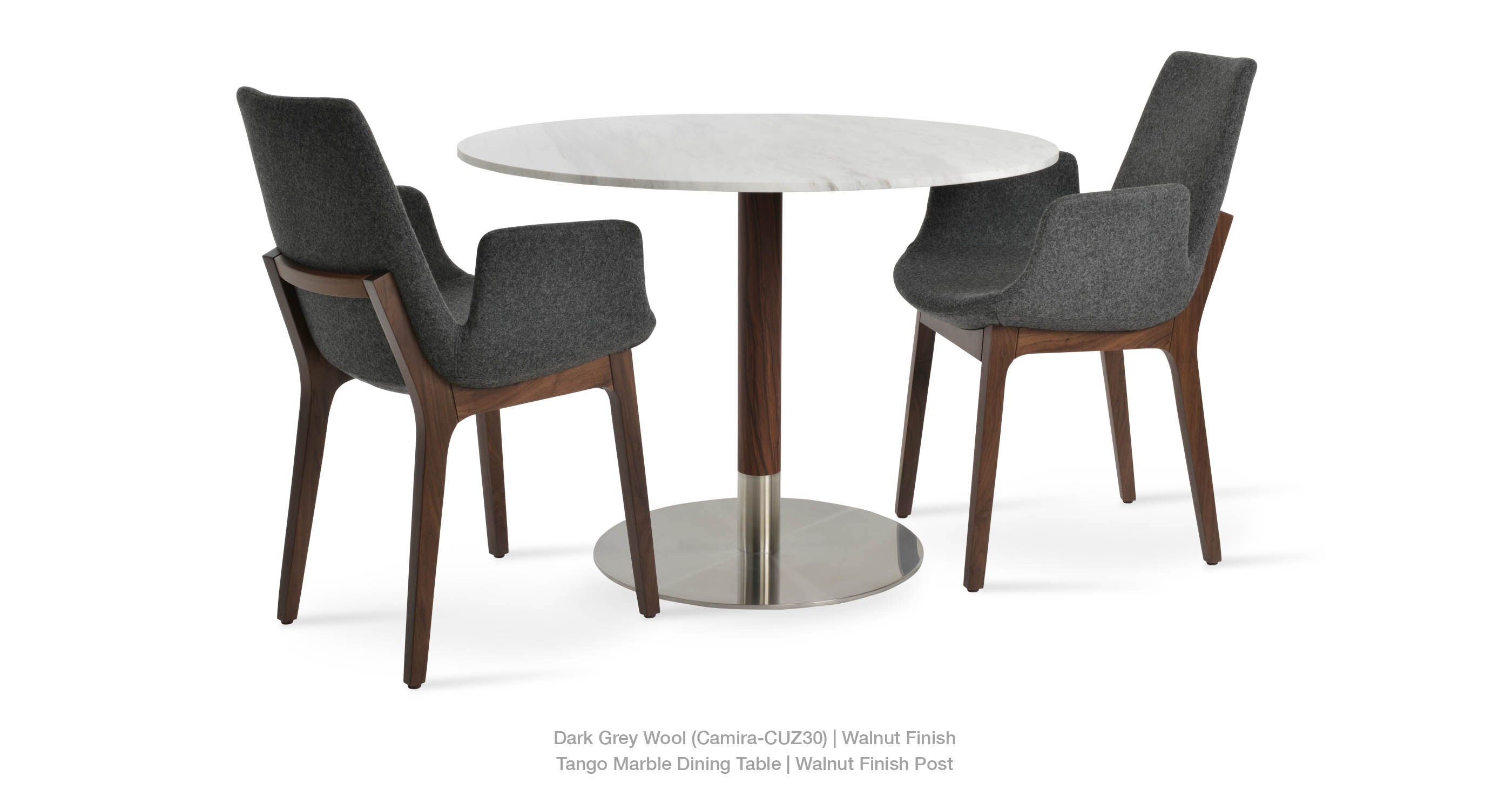 dark grey wool - tango dining