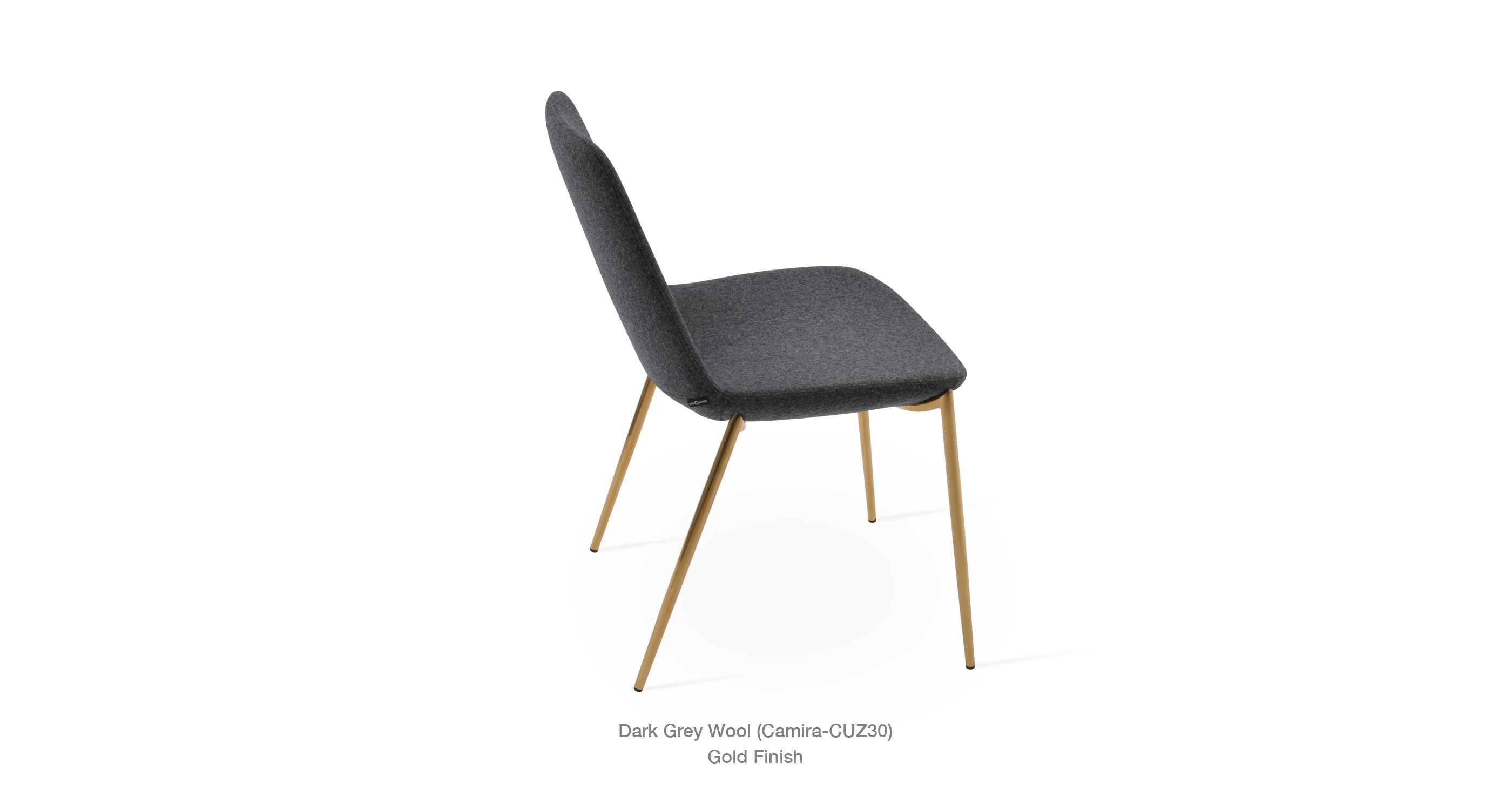 dark grey wool - gold