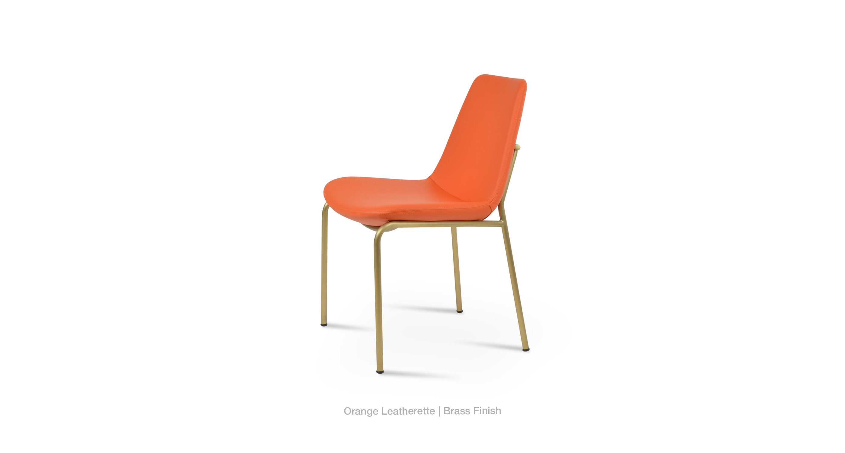 orange leatherette - brass