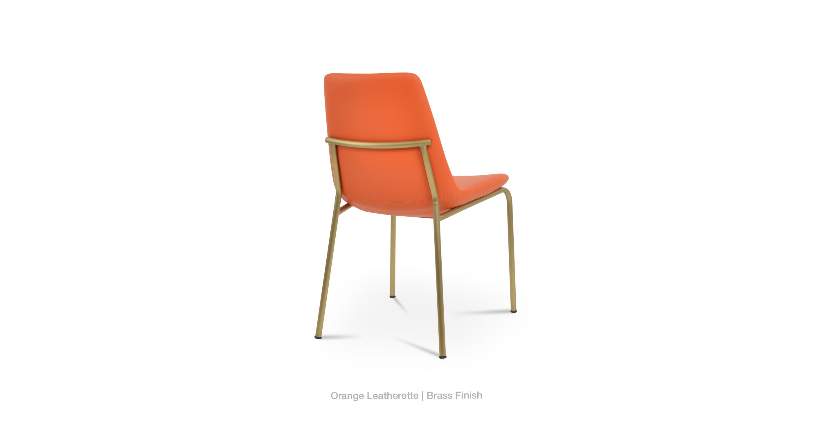 orange leatherette - brass
