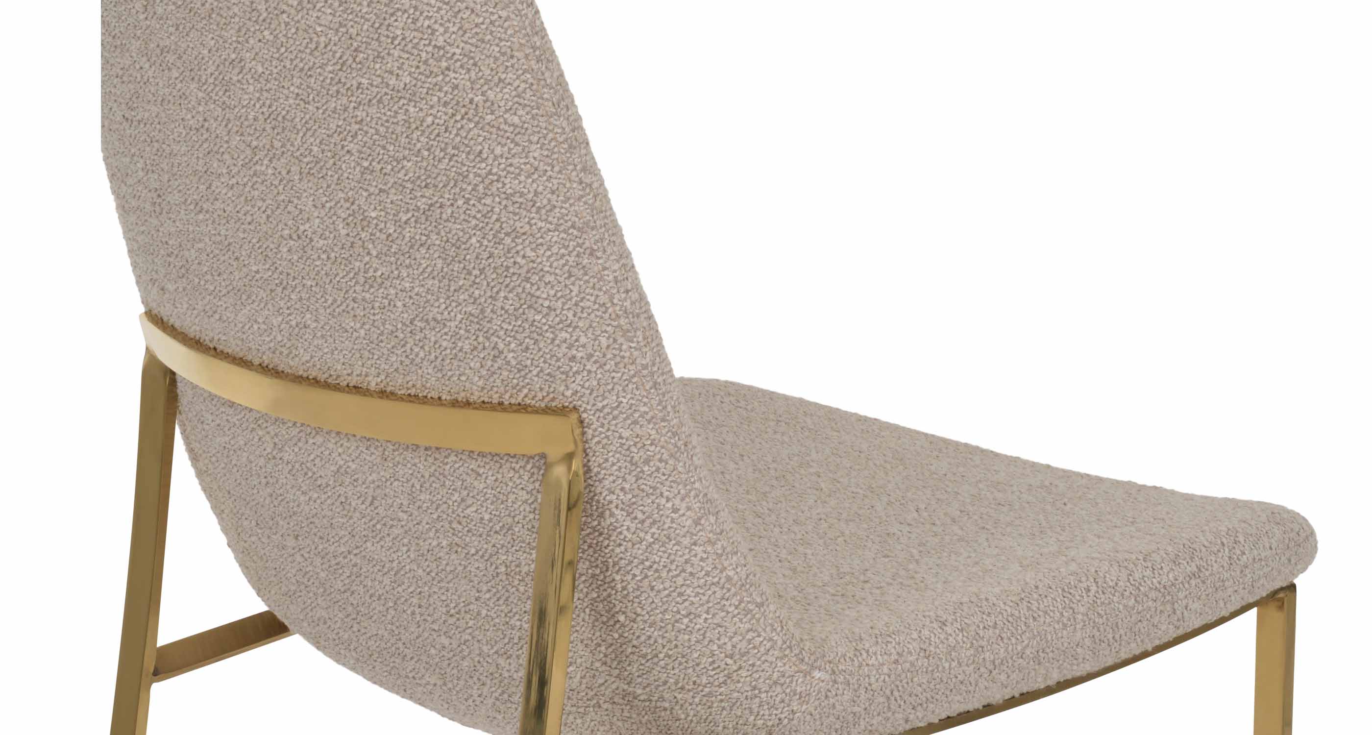 beige boucle - gold close