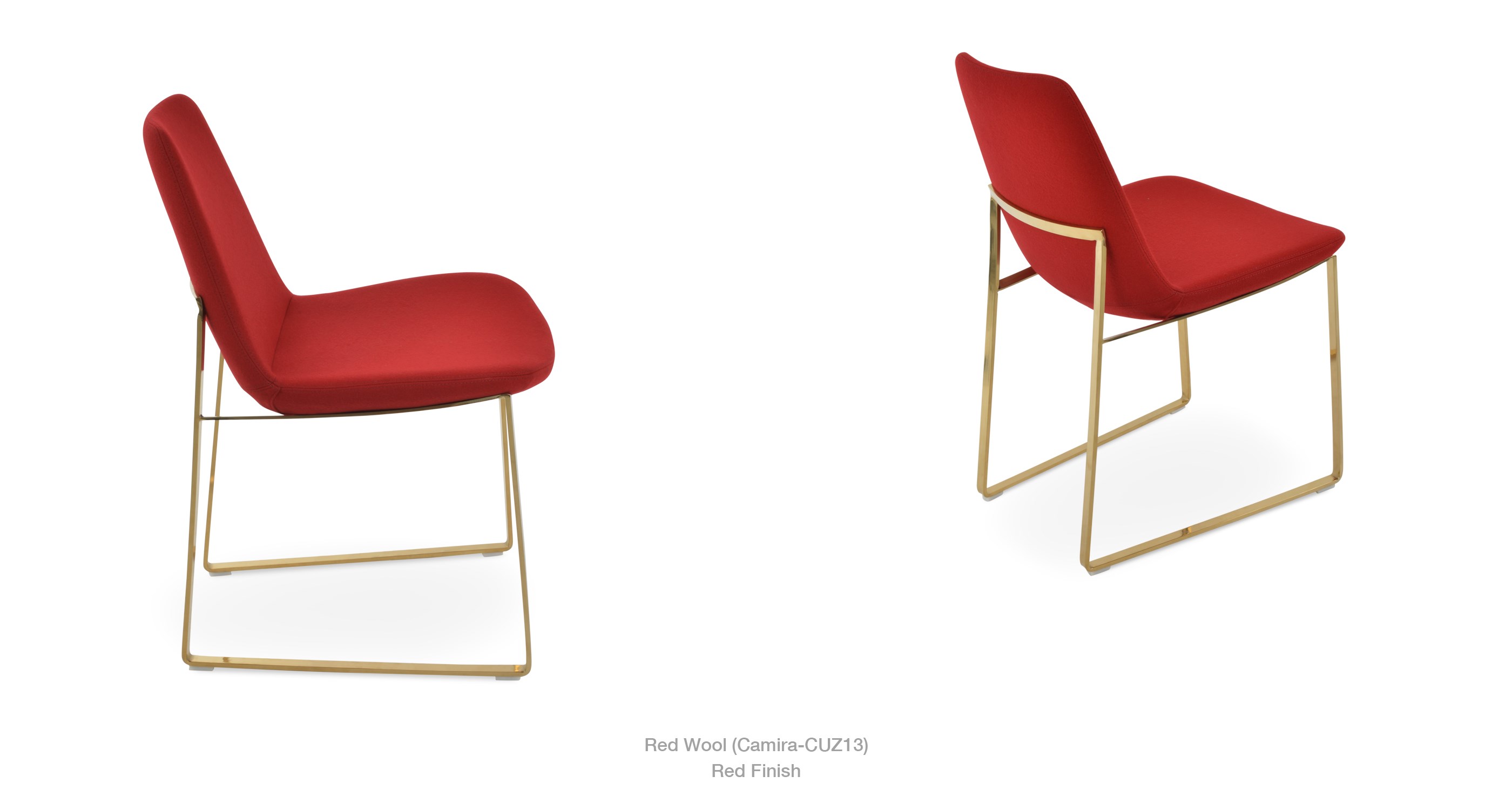2020 03 05 Eiffel Sled Red Wool Gold Finish