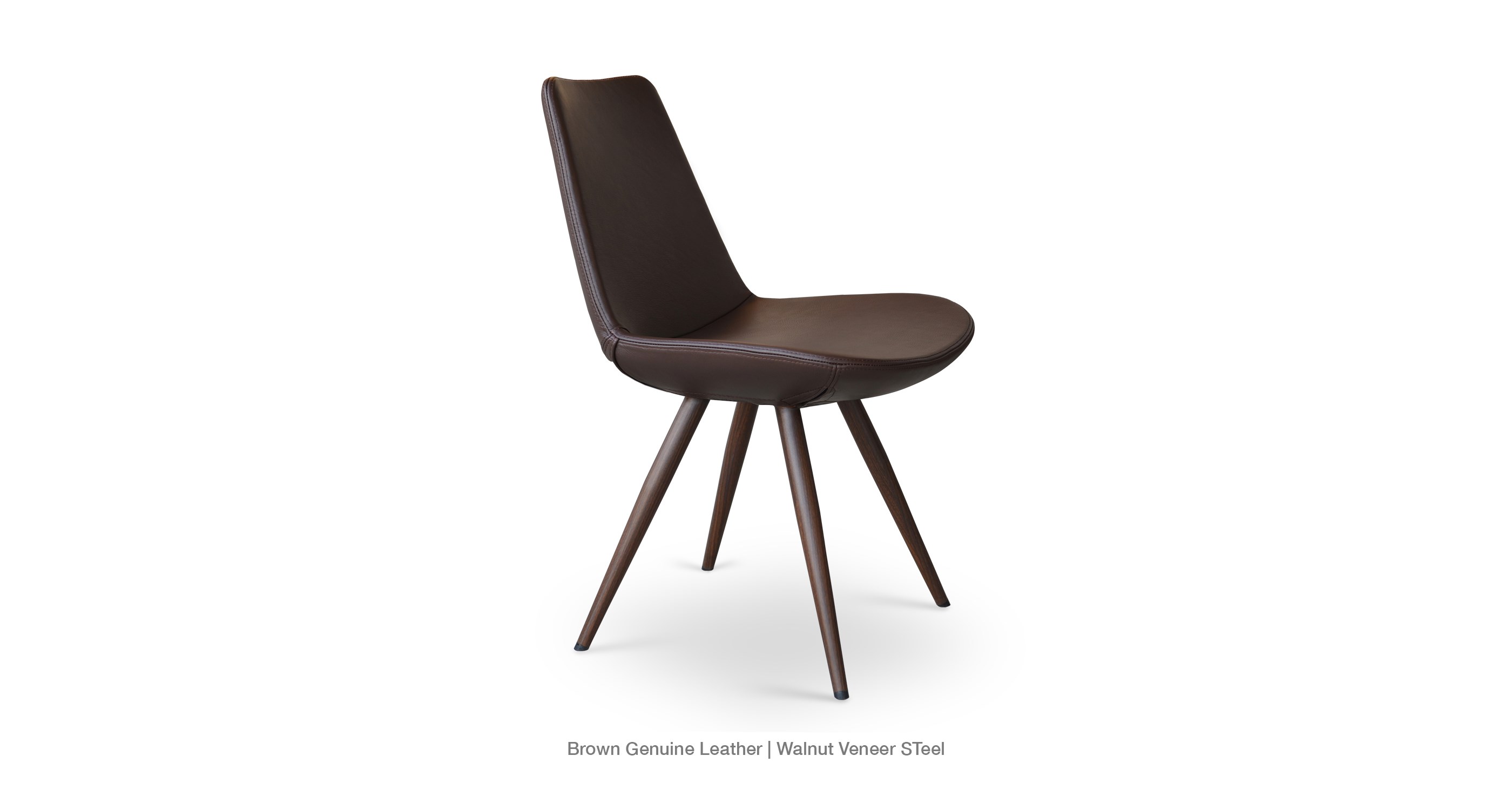 Eiffel Star Brown Genuine Leather Wenge