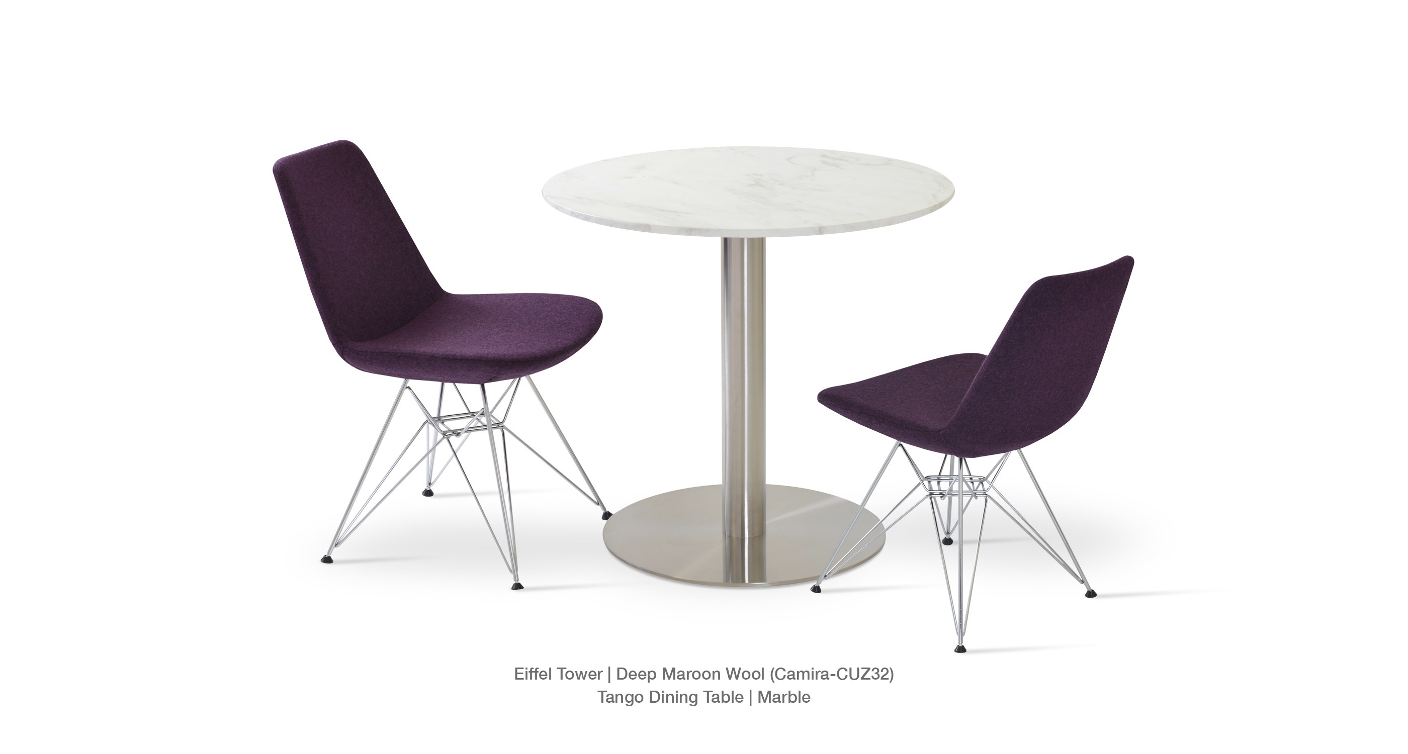 Eiffel Tower Deep Maroon - Tango Dining Marble